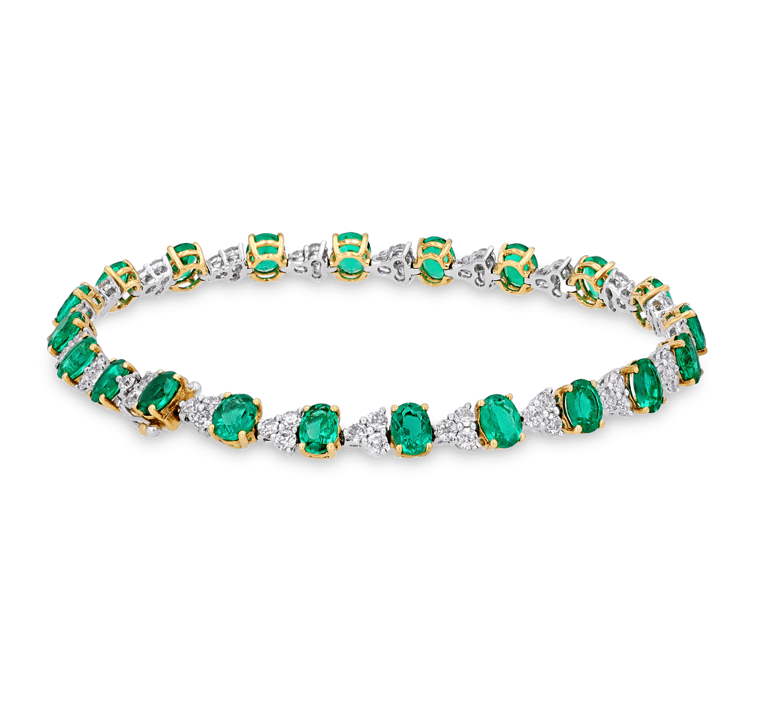 Colombian Emerald Tennis Bracelet, 7.02 Carats