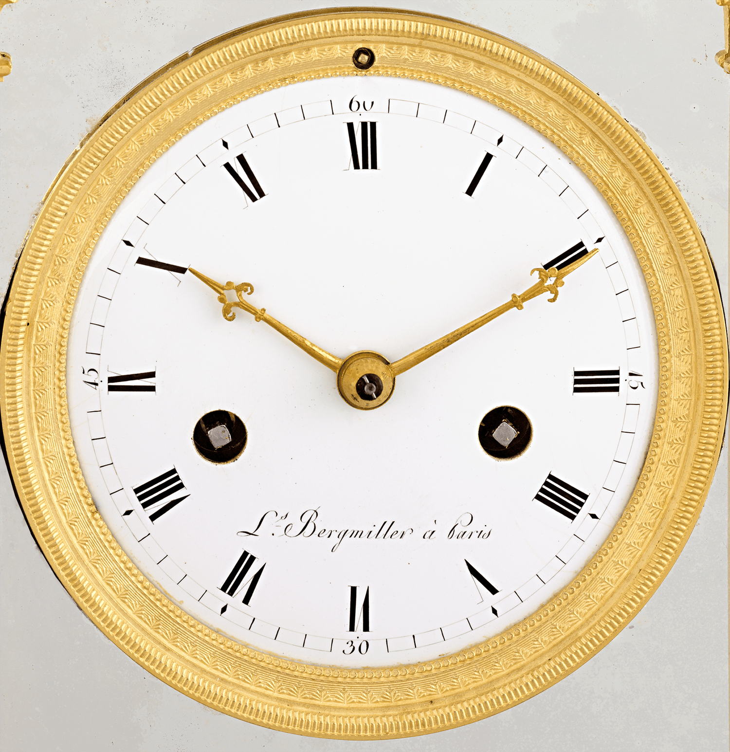 Cupid's Fire French Empire Mantel Clock by Bergmiller