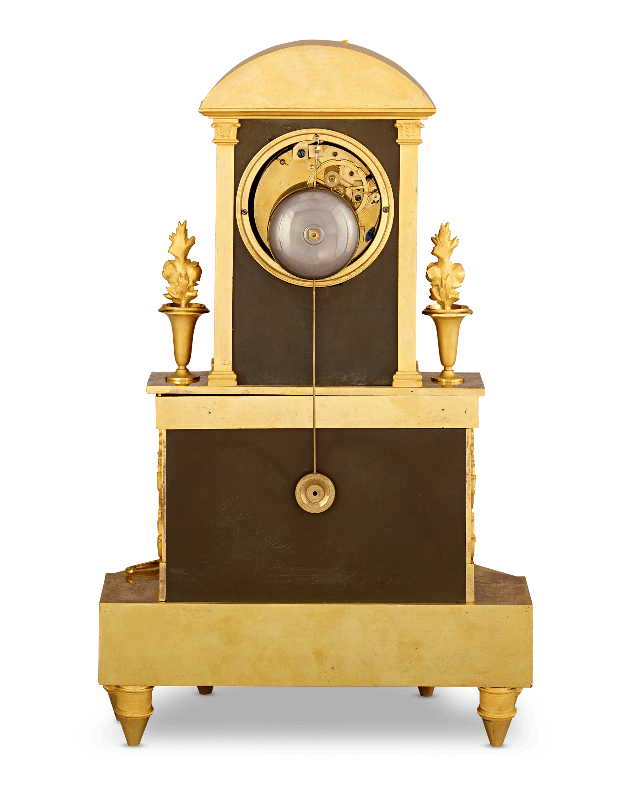 Cupid's Fire French Empire Mantel Clock by Bergmiller