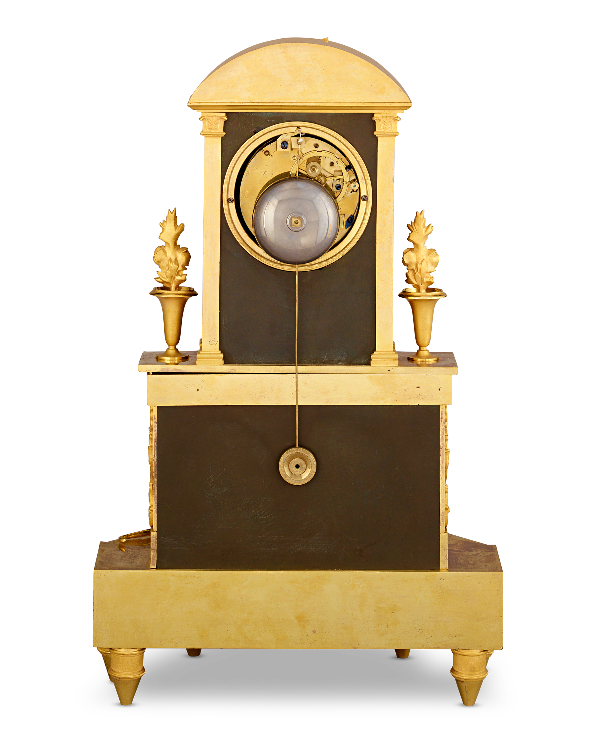 Cupid's Fire French Empire Mantel Clock by Bergmiller