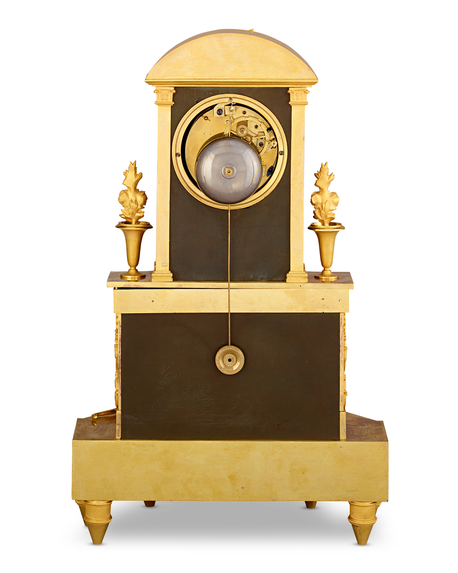 Cupid's Fire French Empire Mantel Clock by Bergmiller