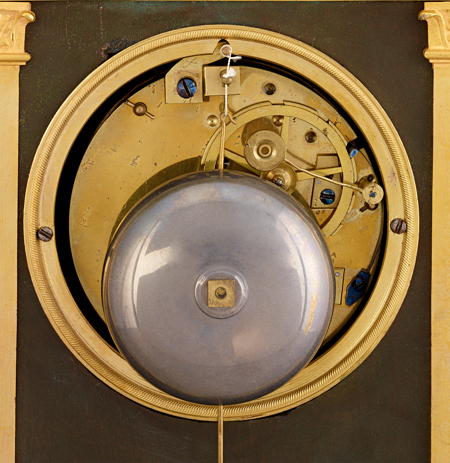 Cupid's Fire French Empire Mantel Clock by Bergmiller