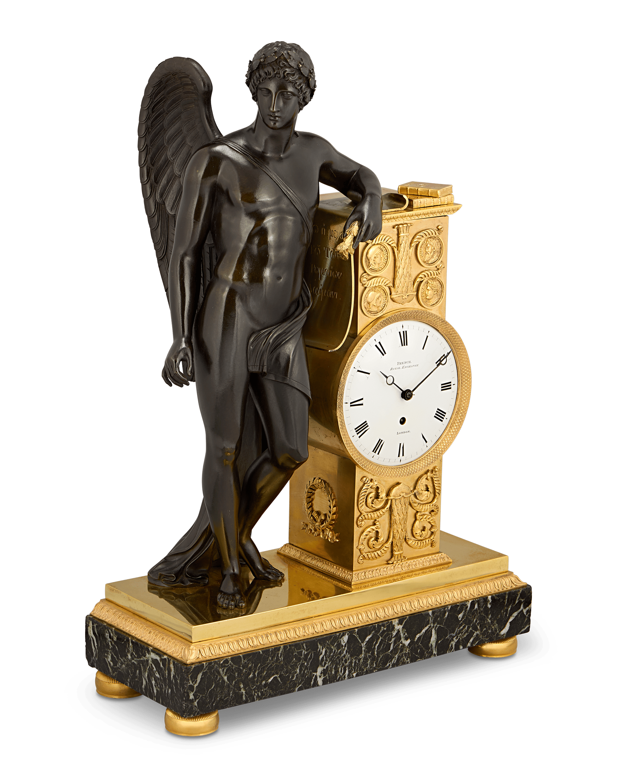 Genius of the Arts Mantel Clock by James Moore French