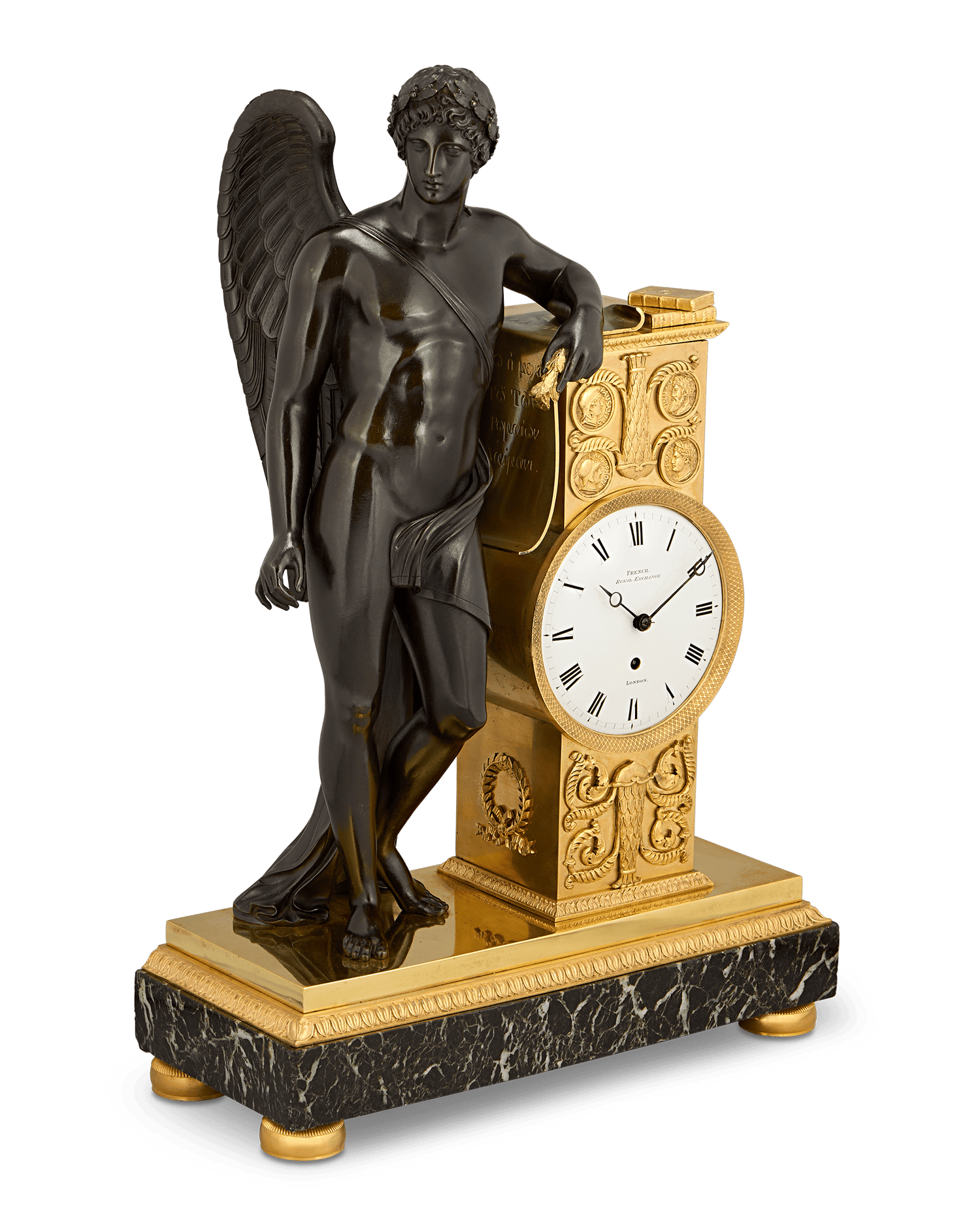 Genius of the Arts Mantel Clock by James Moore French