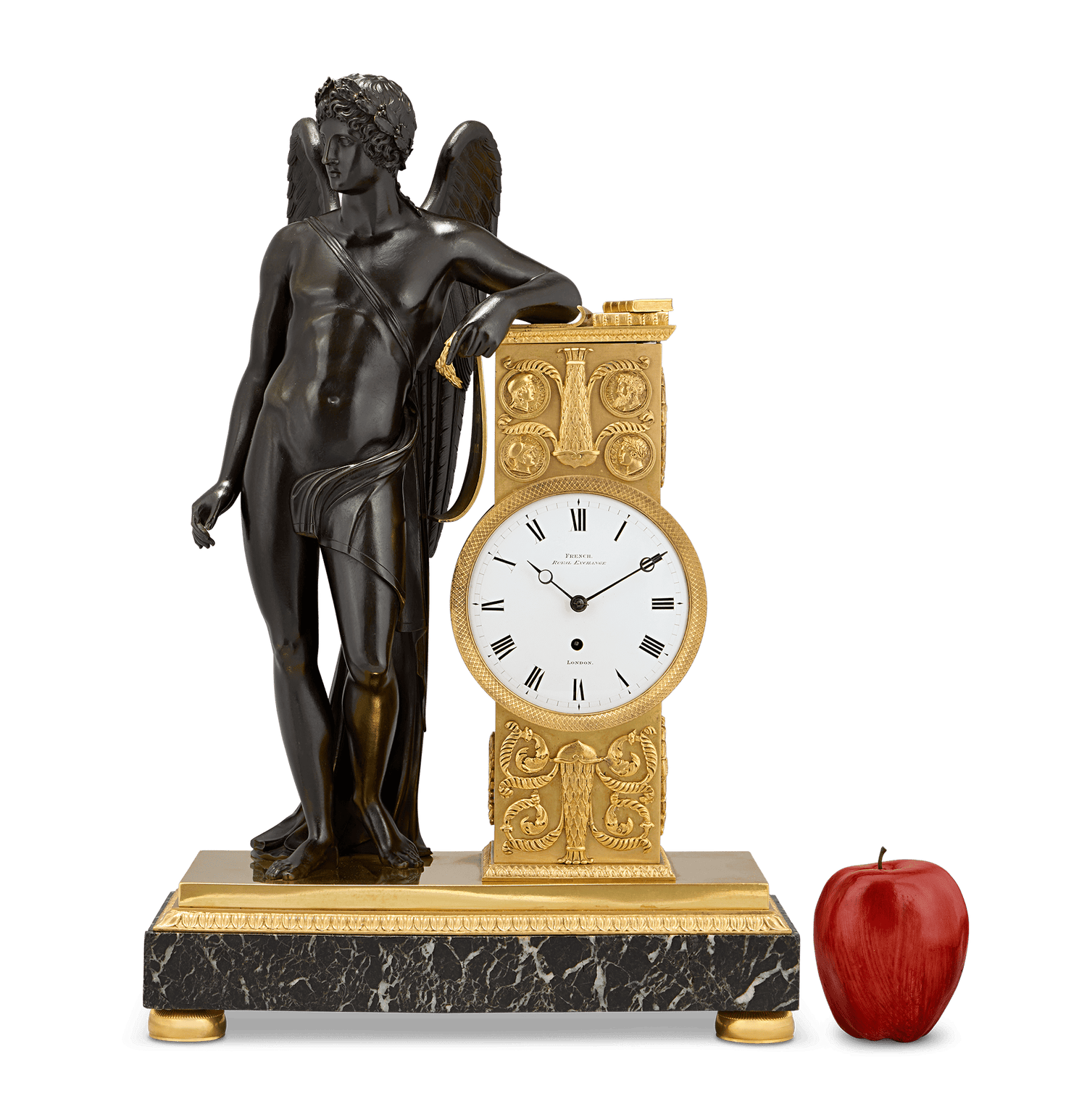 Genius of the Arts Mantel Clock by James Moore French