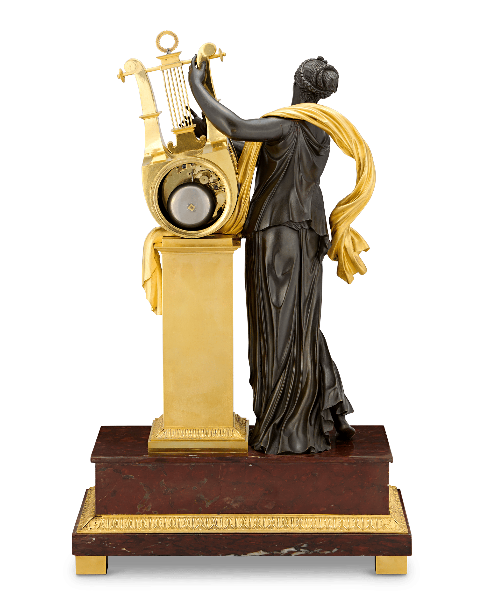 Empire Erato Mantel Clock by Thomire & Cie