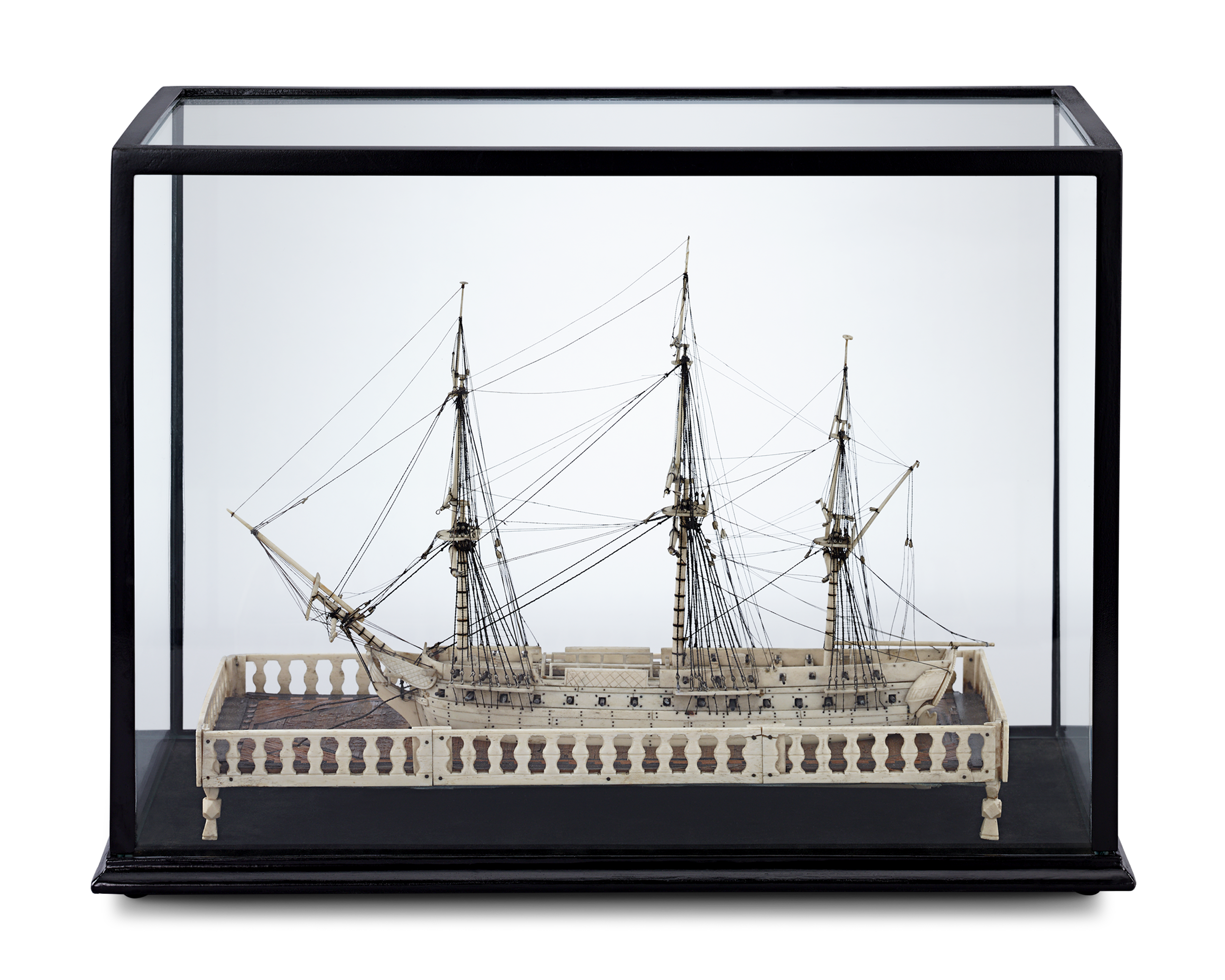 Napoleonic Prisoner-of-War Bone Ship Model