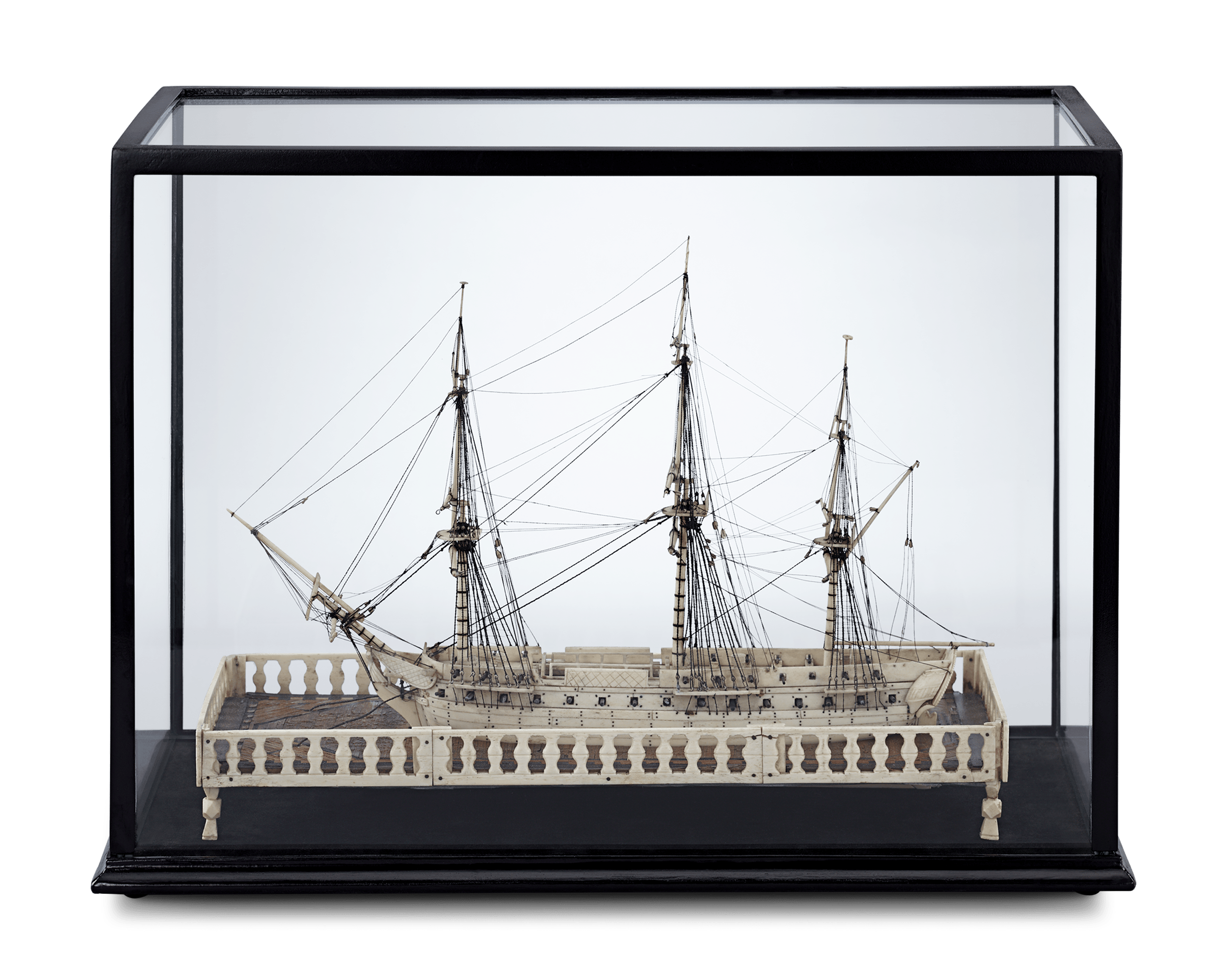 Napoleonic Prisoner-of-War Bone Ship Model