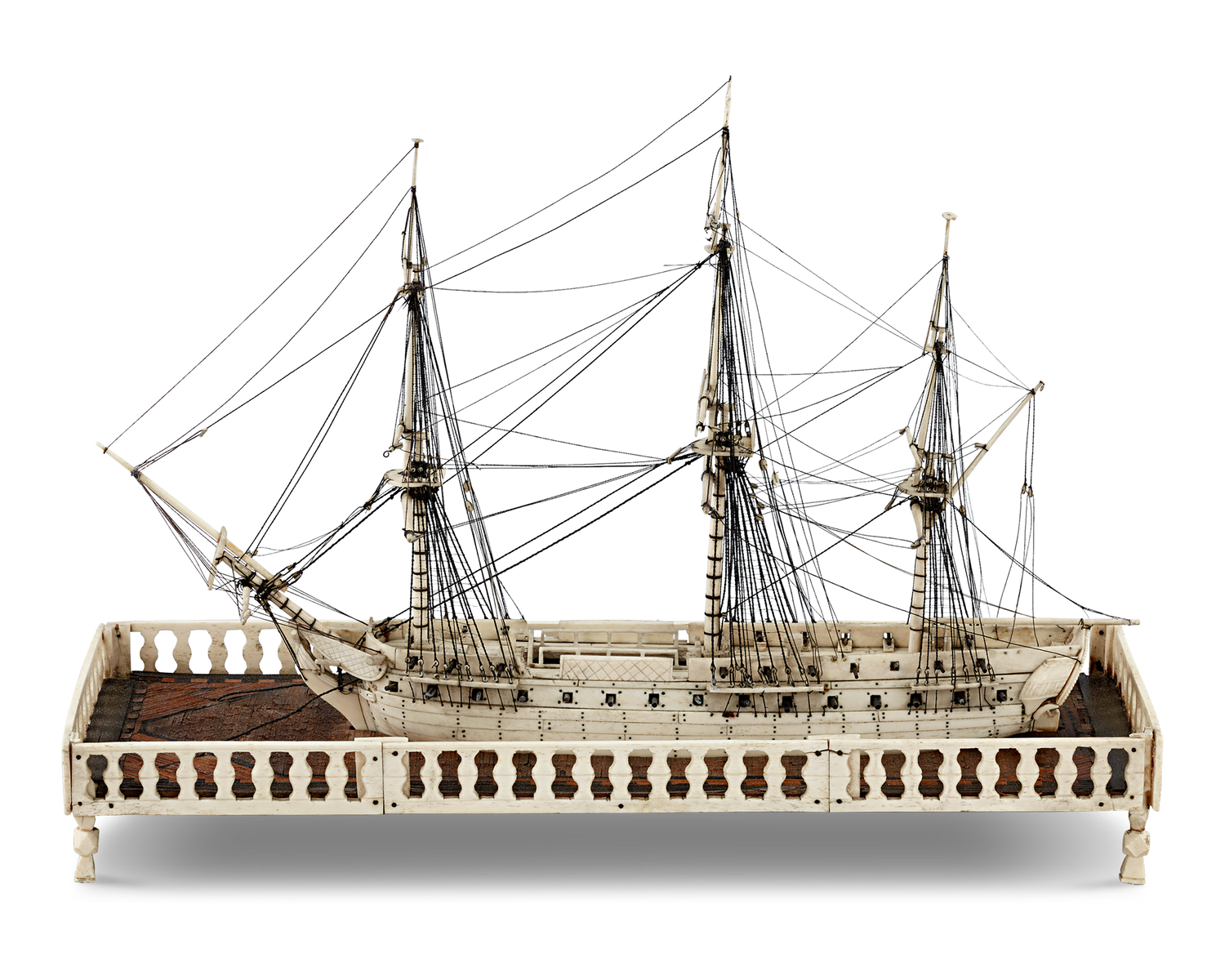 Napoleonic Prisoner-of-War Bone Ship Model
