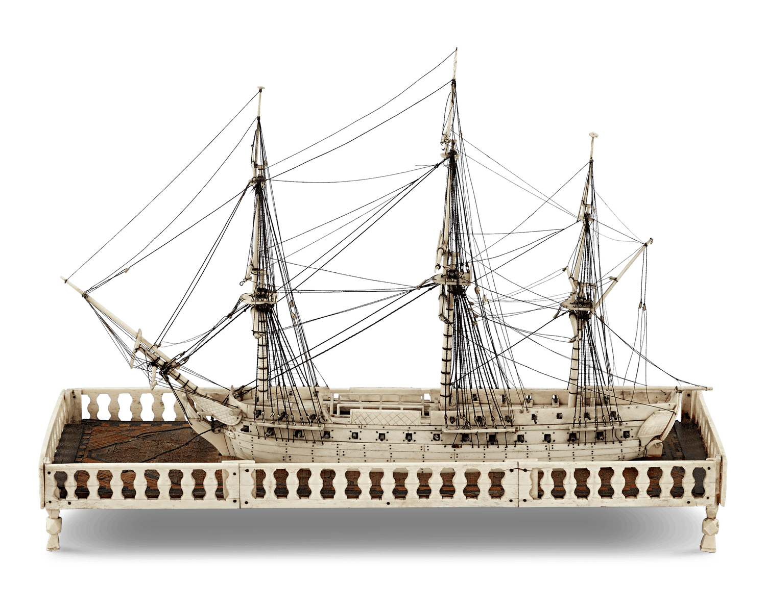Napoleonic Prisoner-of-War Bone Ship Model