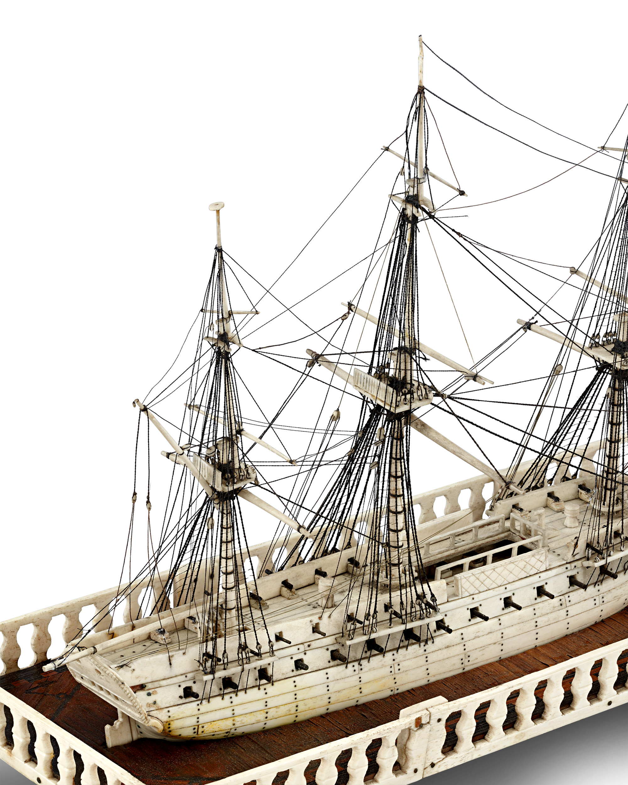 Napoleonic Prisoner-of-War Bone Ship Model