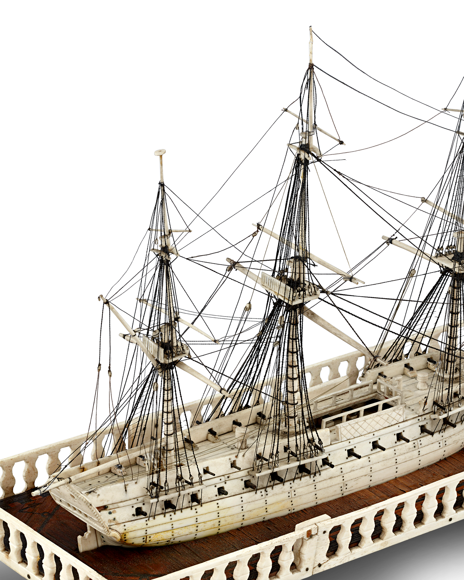 Napoleonic Prisoner-of-War Bone Ship Model