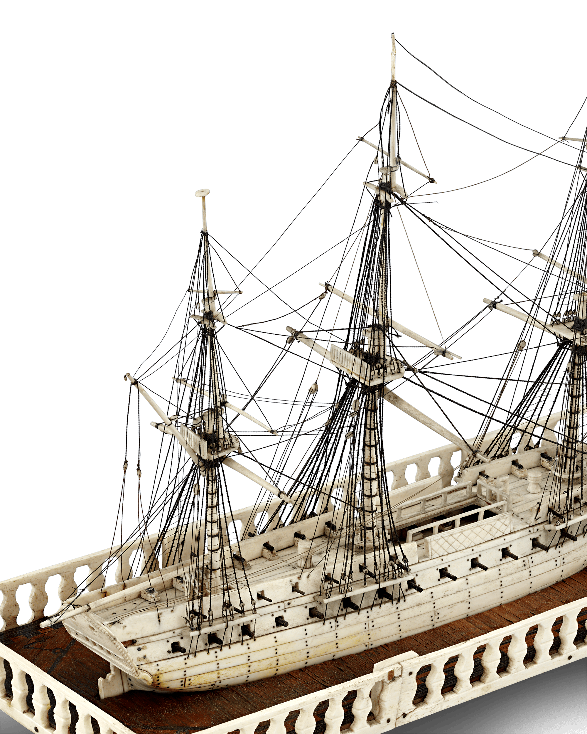 Napoleonic Prisoner-of-War Bone Ship Model