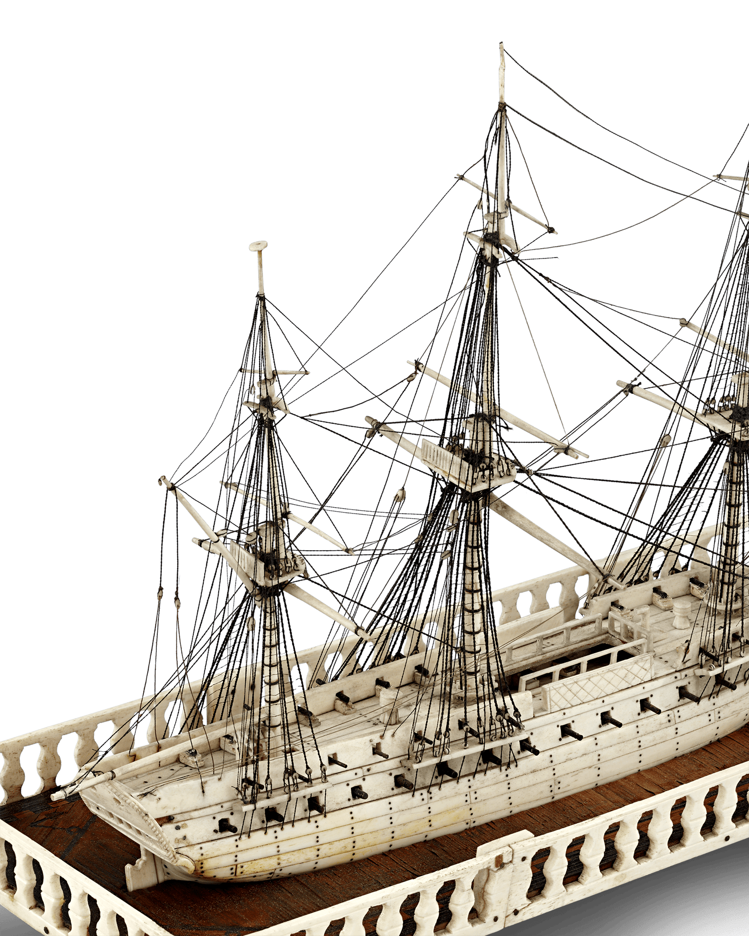Napoleonic Prisoner-of-War Bone Ship Model