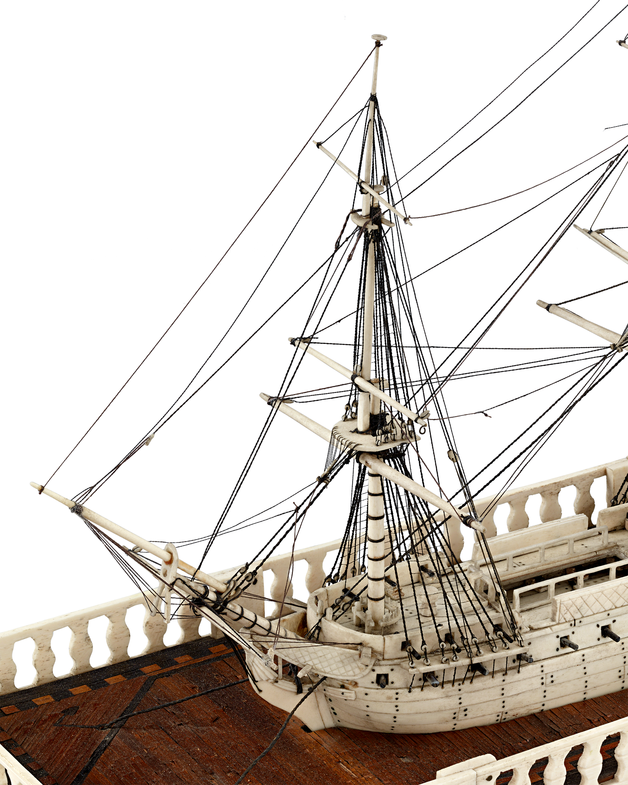 Napoleonic Prisoner-of-War Bone Ship Model