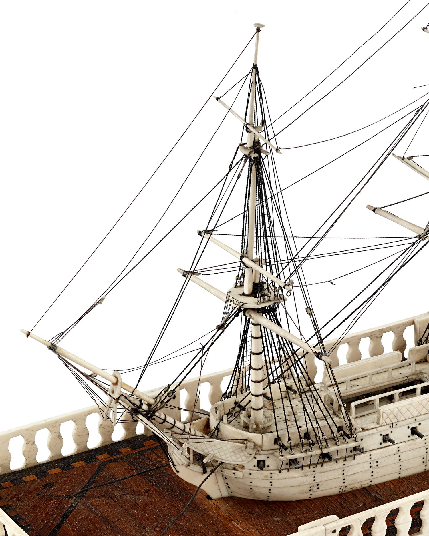 Napoleonic Prisoner-of-War Bone Ship Model