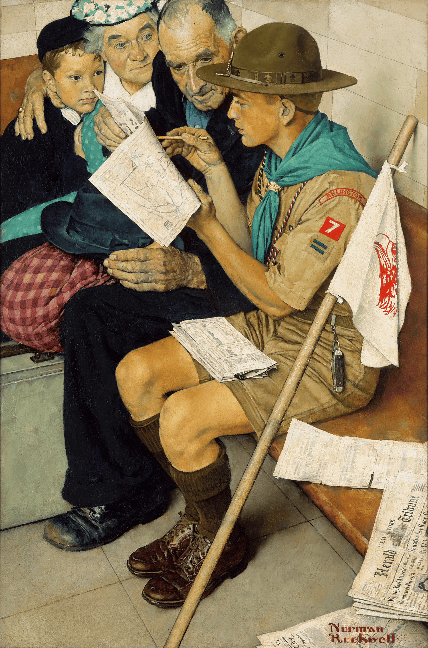 A Scout is Friendly by Norman Rockwell