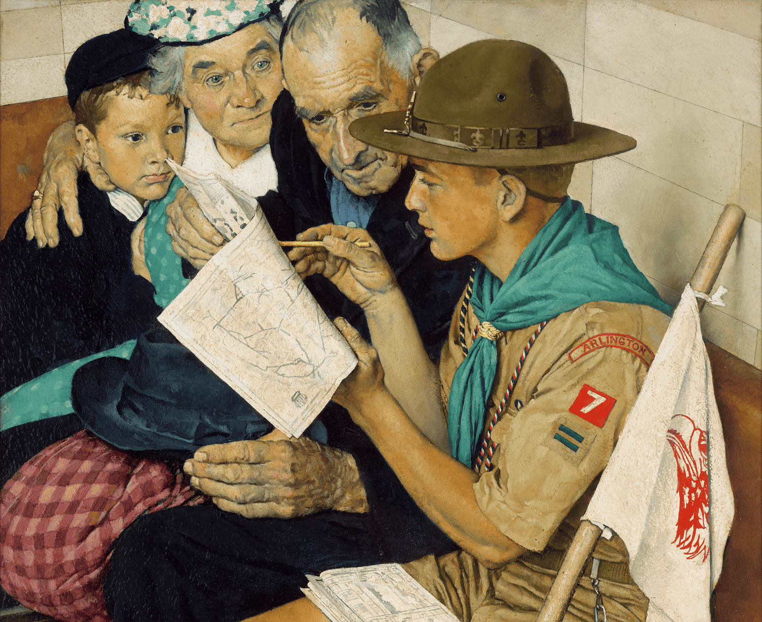 A Scout is Friendly by Norman Rockwell