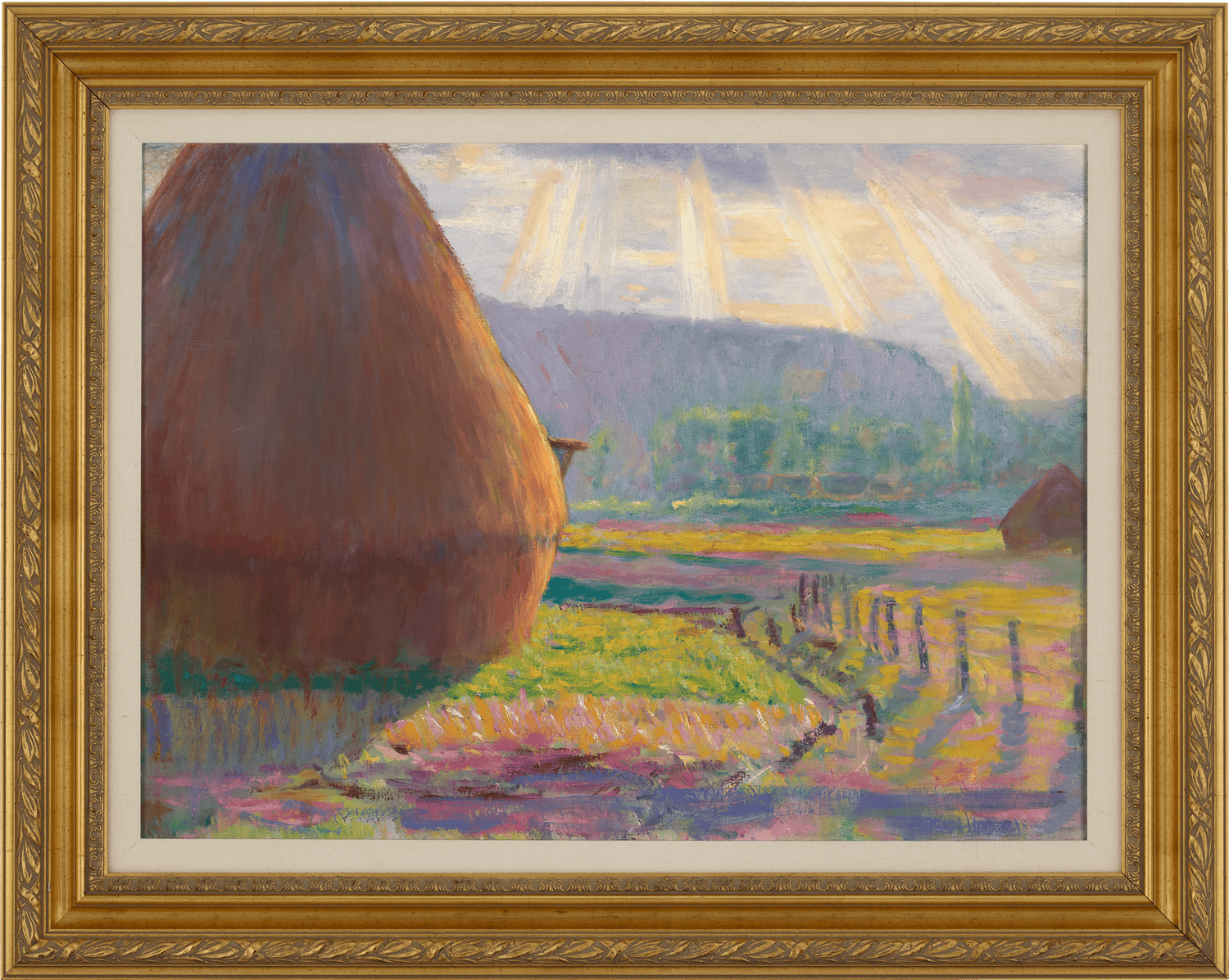Grainstacks in the Plains of Ajoux, Giverny by Theodore Earl Butler