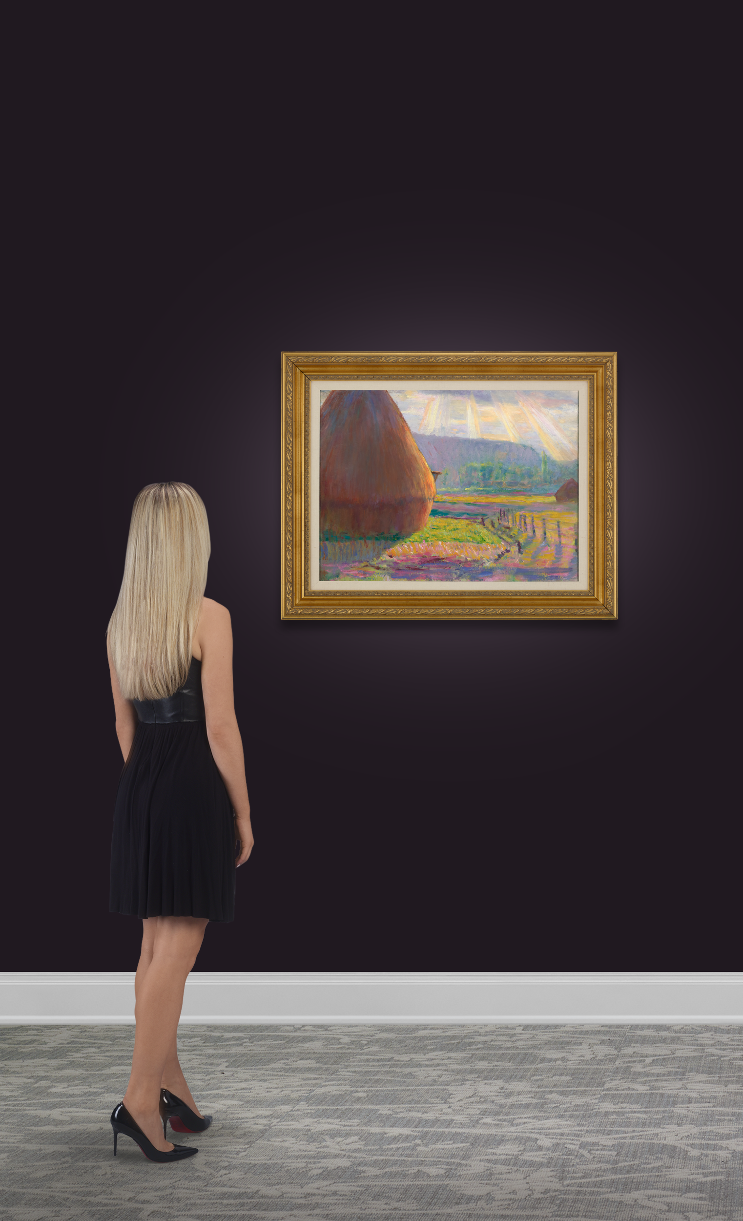 Grainstacks in plaine des Ajoux, Giverny by Theodore Earl Butler