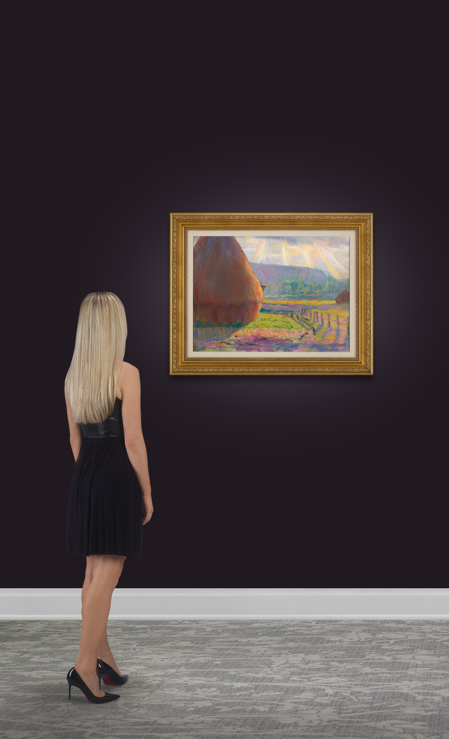 Grainstacks in plaine des Ajoux, Giverny by Theodore Earl Butler