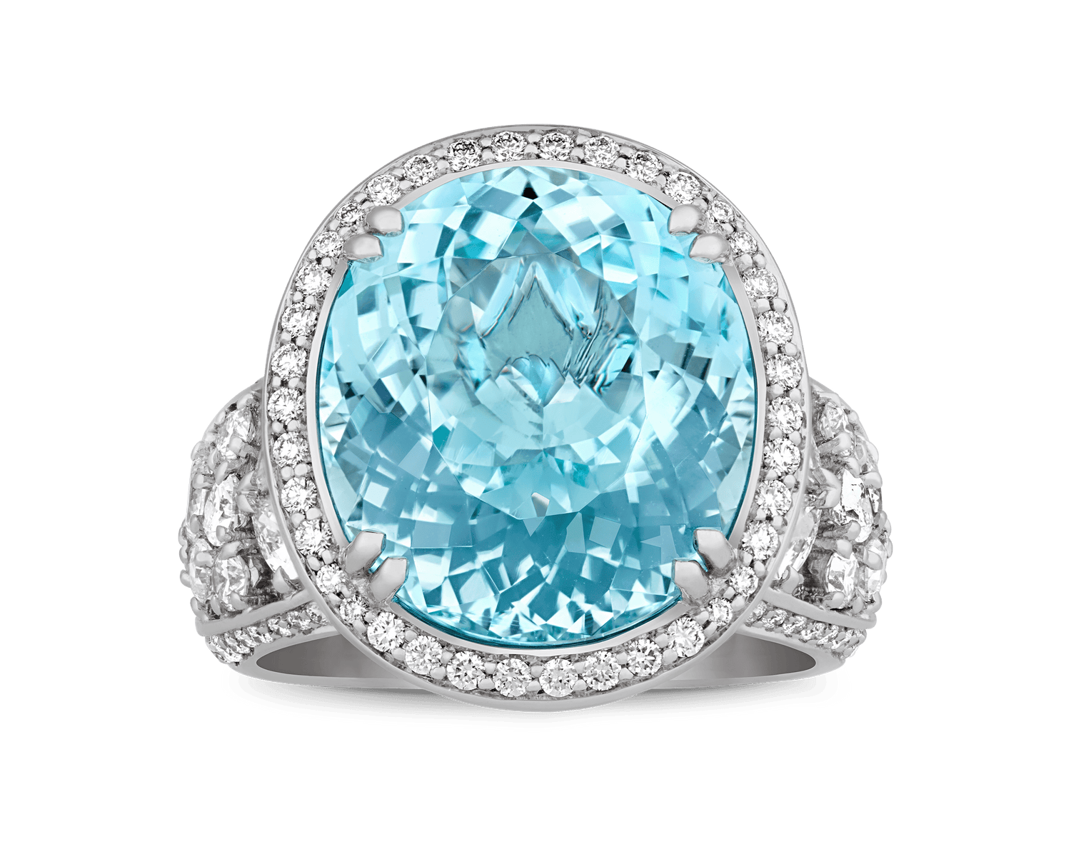 Kat Florence Untreated Paraiba Tourmaline Ring, 12.22 Carats