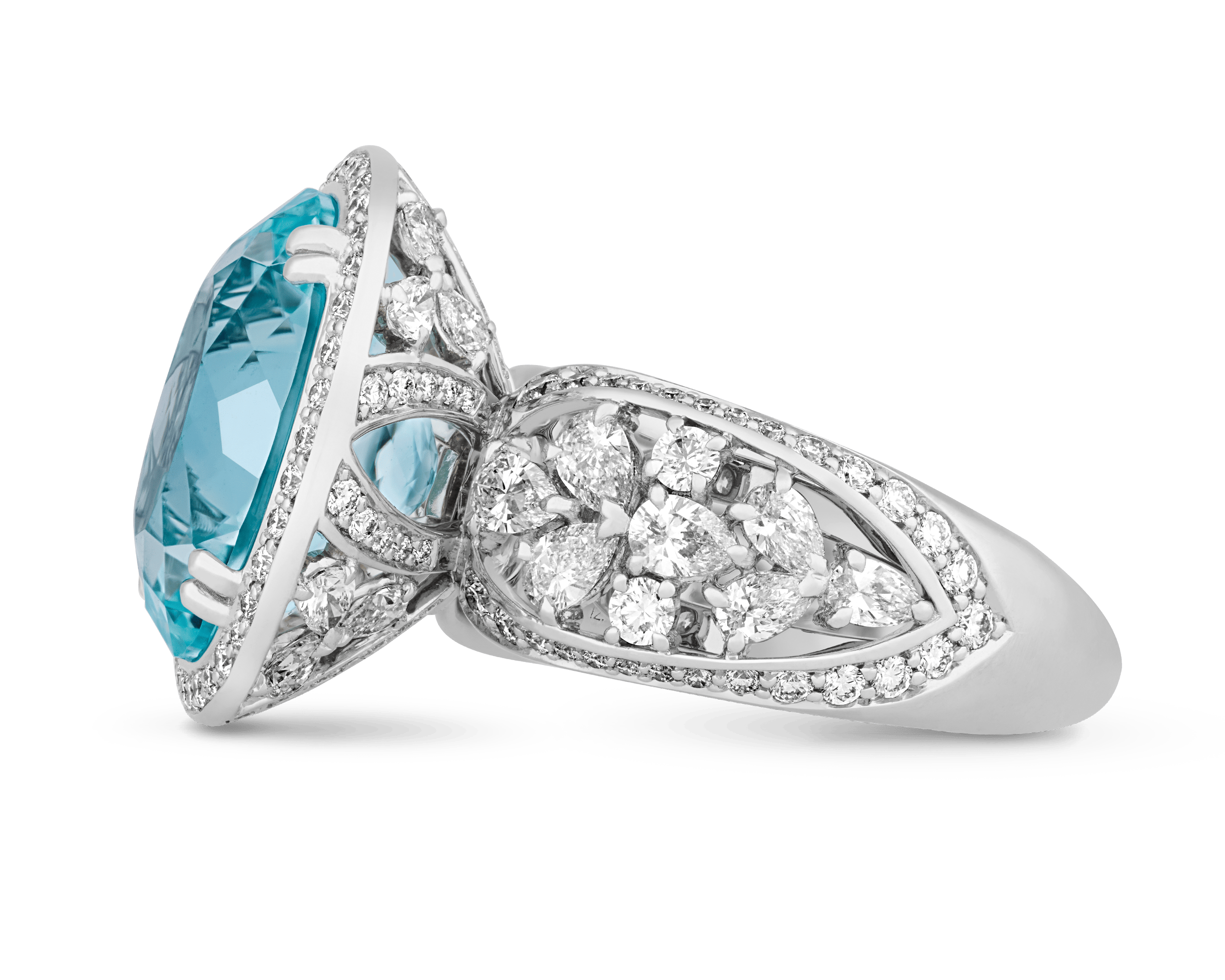 Kat Florence Untreated Paraiba Tourmaline Ring, 12.22 Carats