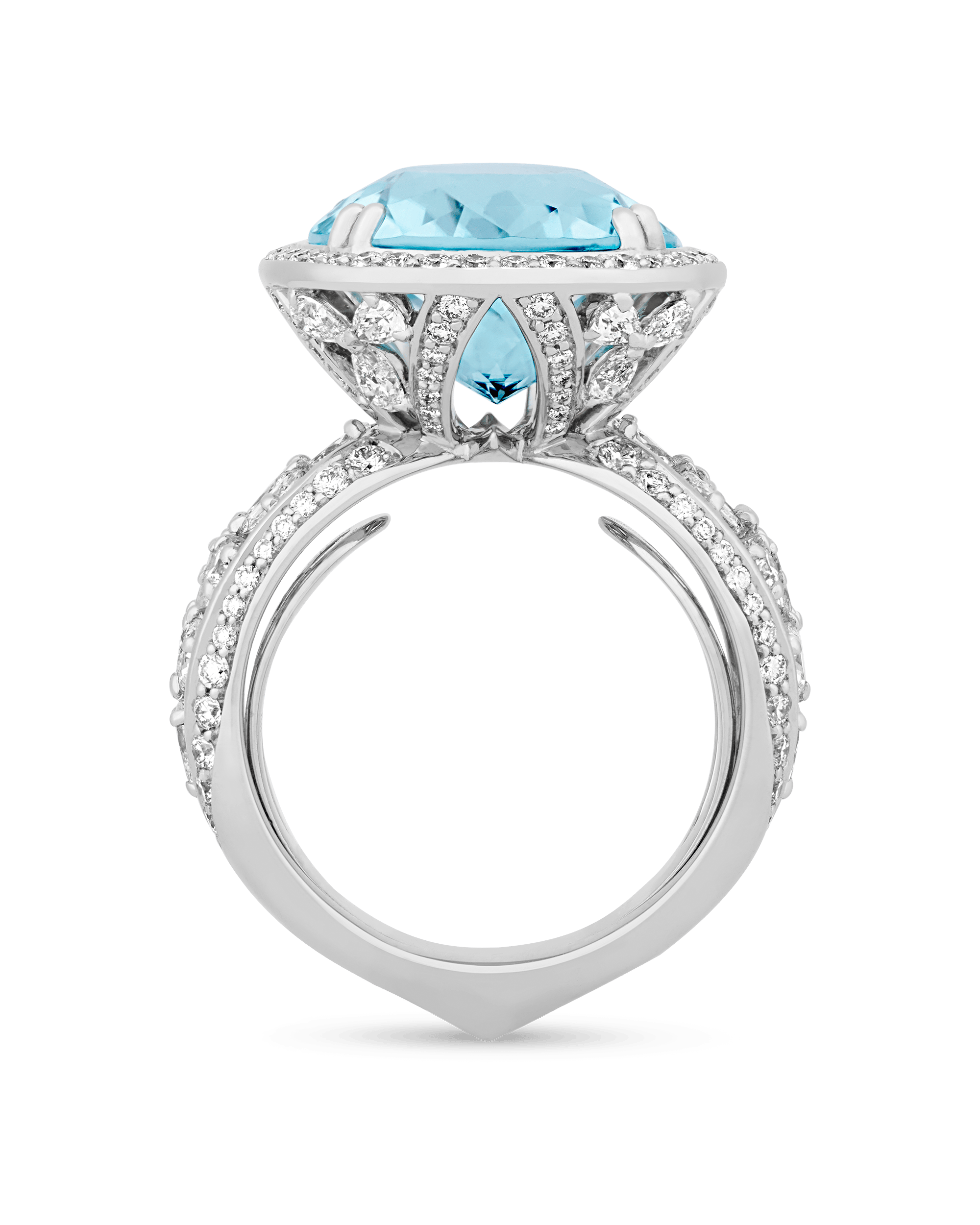 Kat Florence Untreated Paraiba Tourmaline Ring, 12.22 Carats