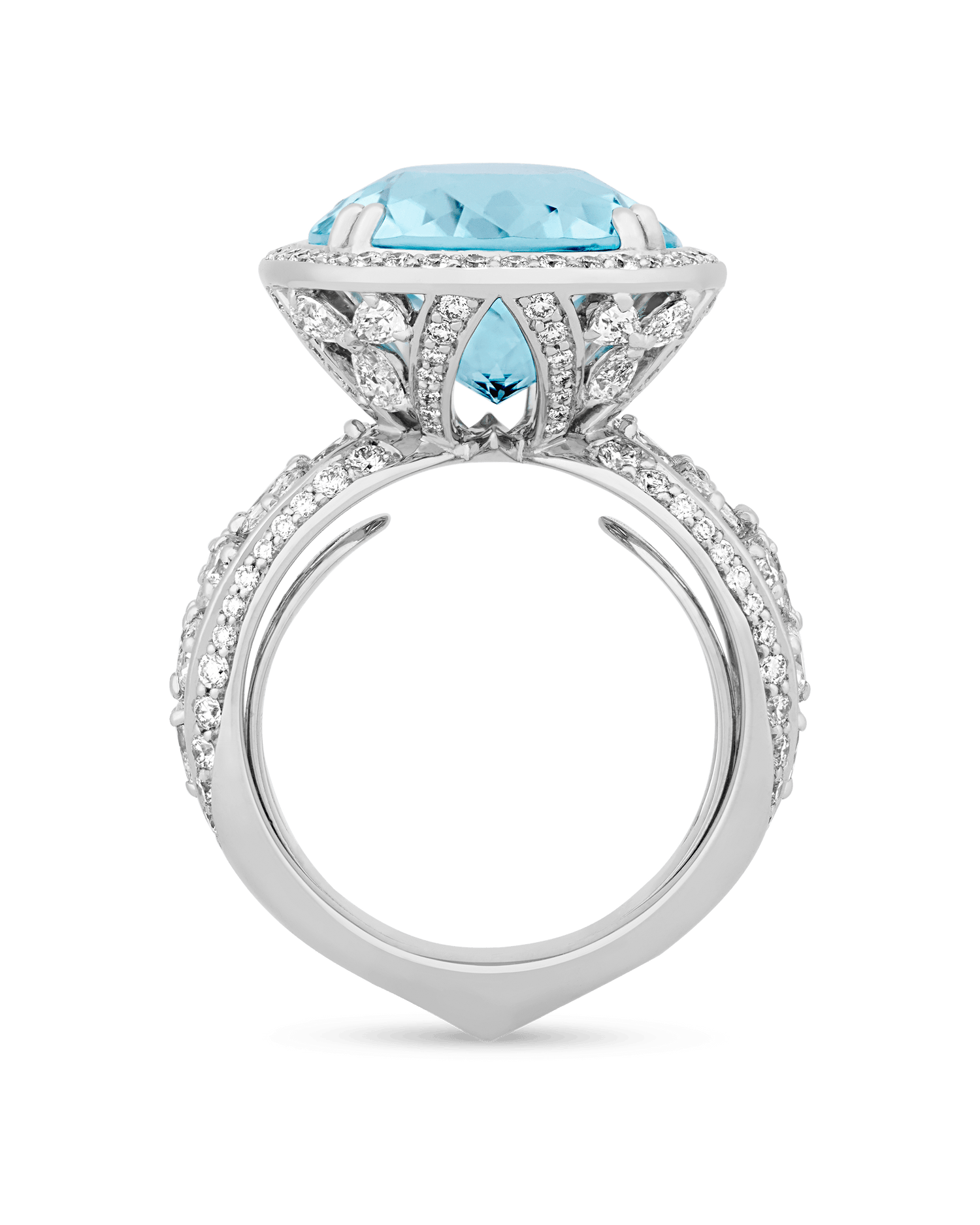 Kat Florence Untreated Paraiba Tourmaline Ring, 12.22 Carats