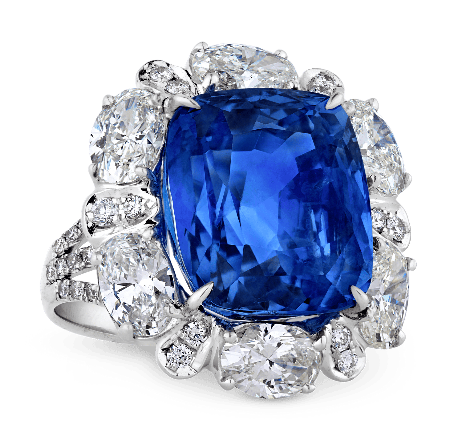Untreated Burma Sapphire Ring, 19.80 Carats