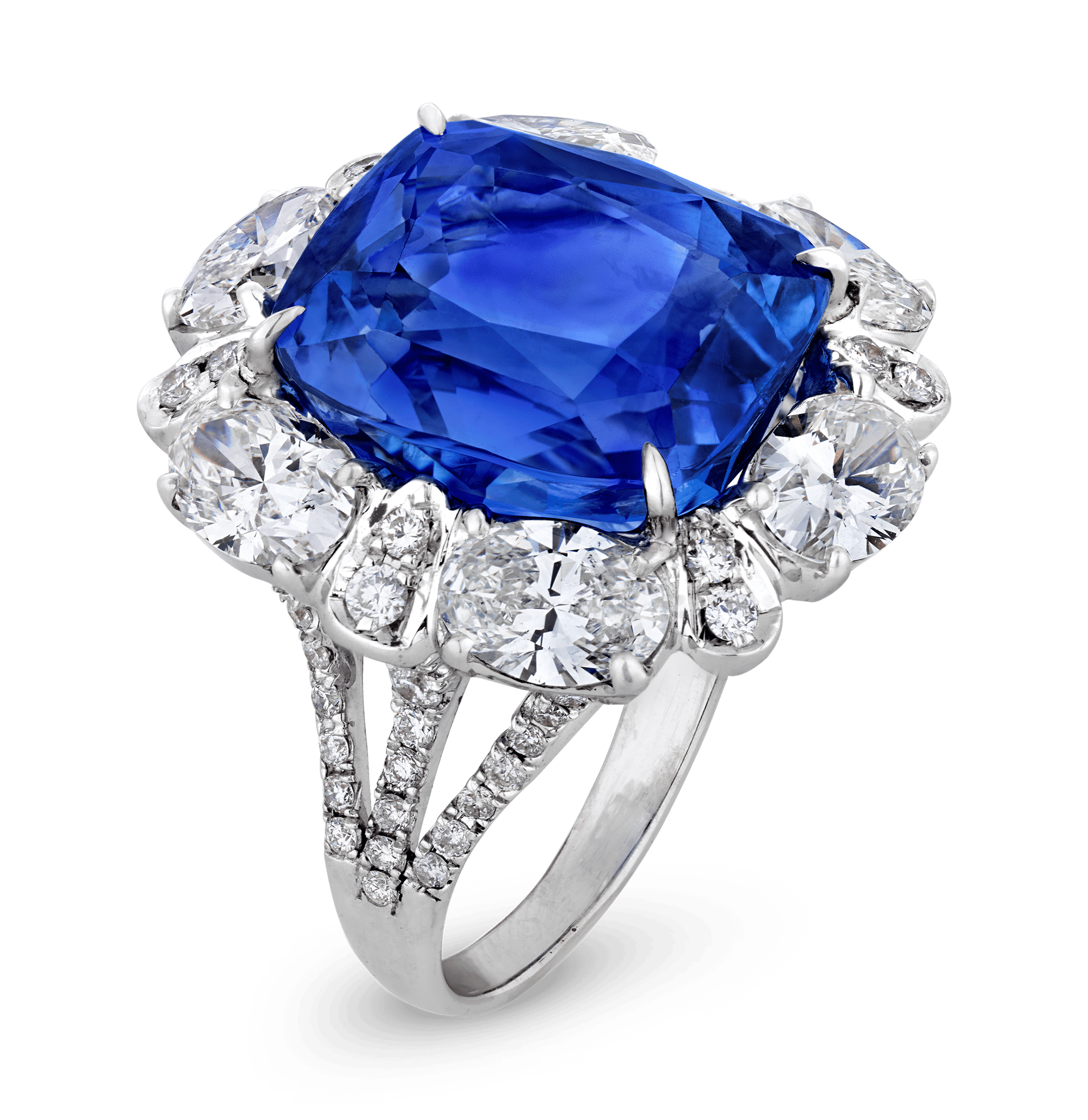 Untreated Burma Sapphire Ring, 19.80 Carats