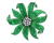 Tsavorite Garnet Invisible-Set Flower Brooch, 51.28 Carats
