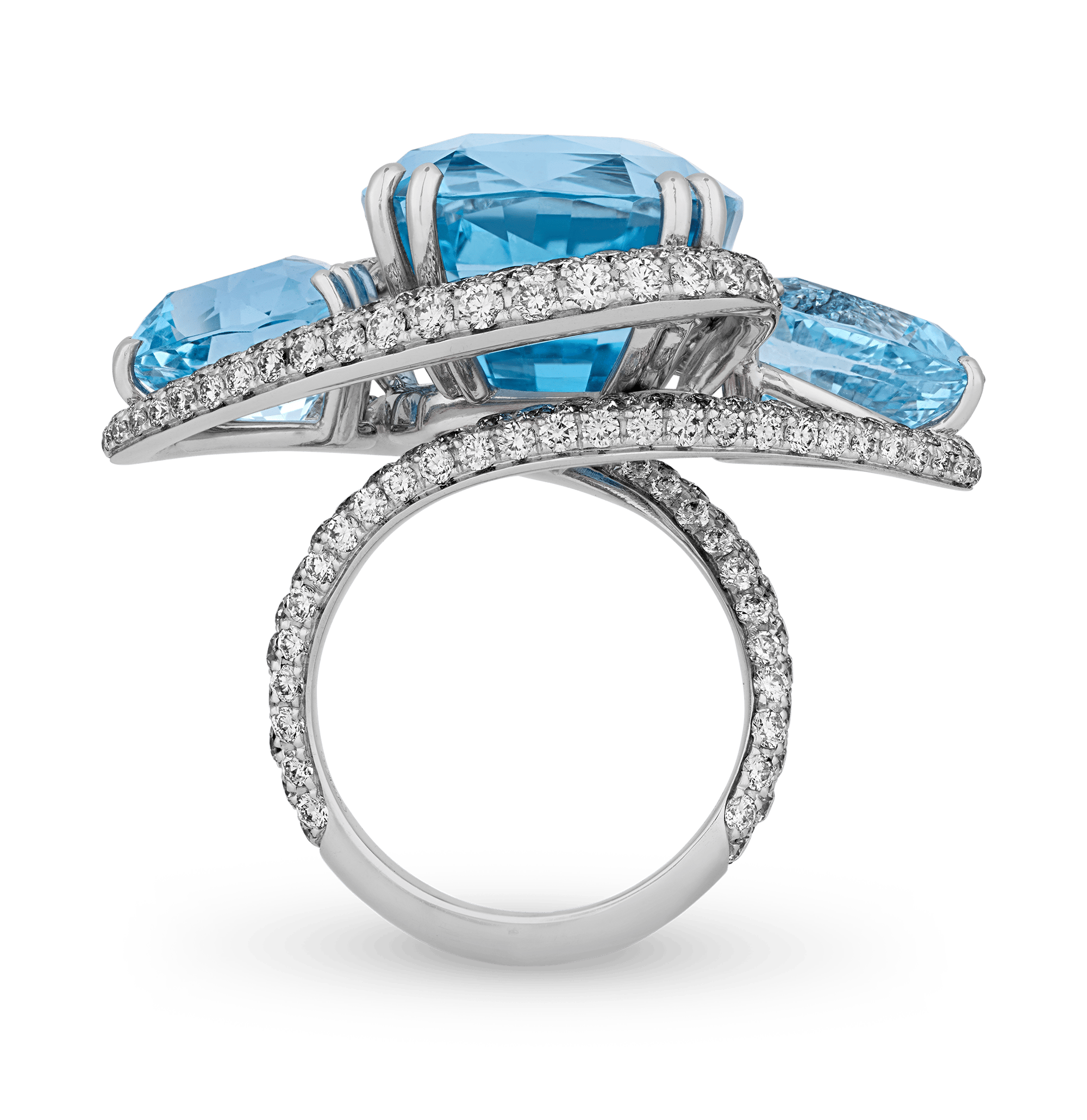 Salavetti Unheated Aquamarine Ring, 33.83 Carats