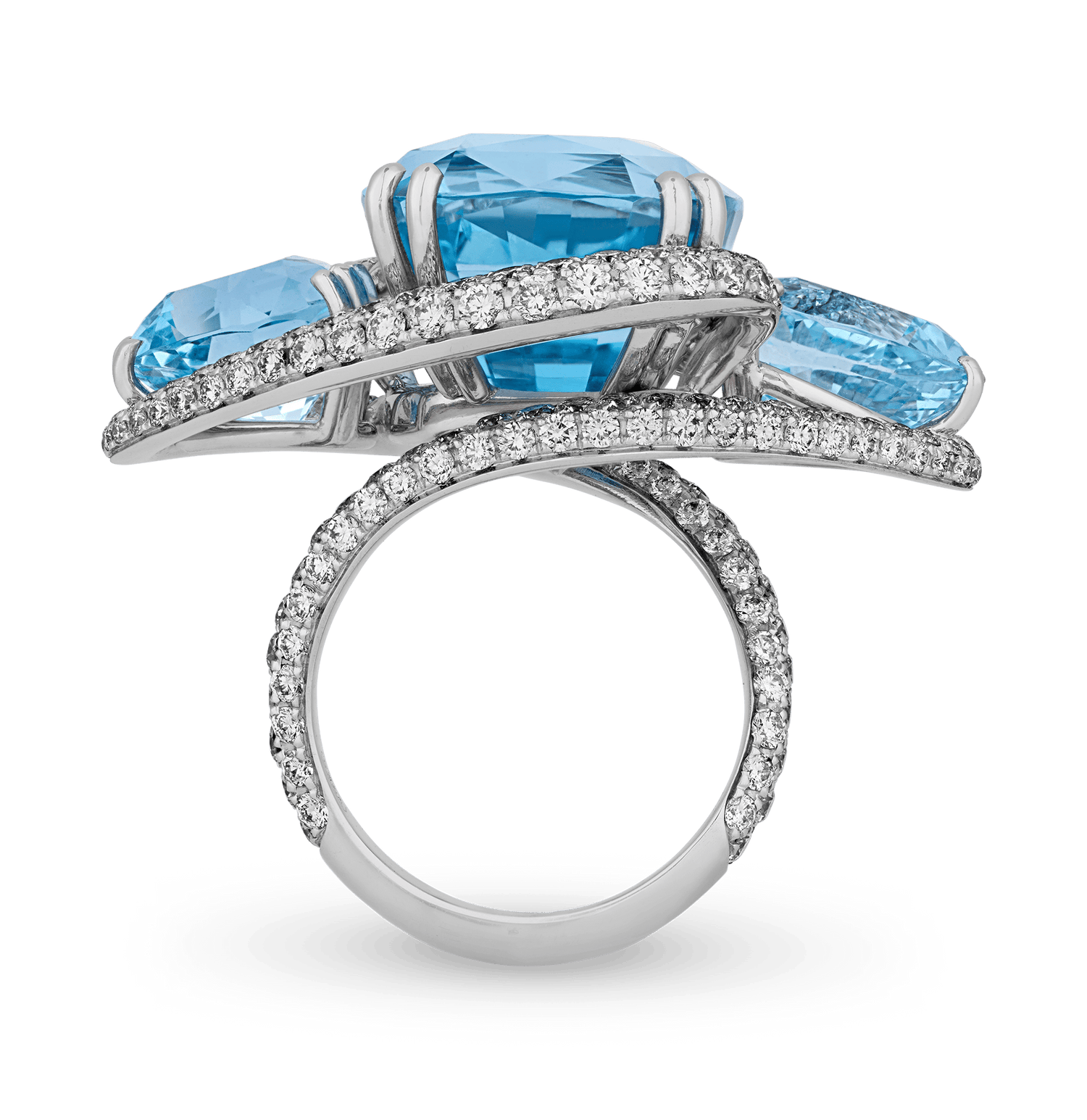 Salavetti Unheated Aquamarine Ring, 33.83 Carats