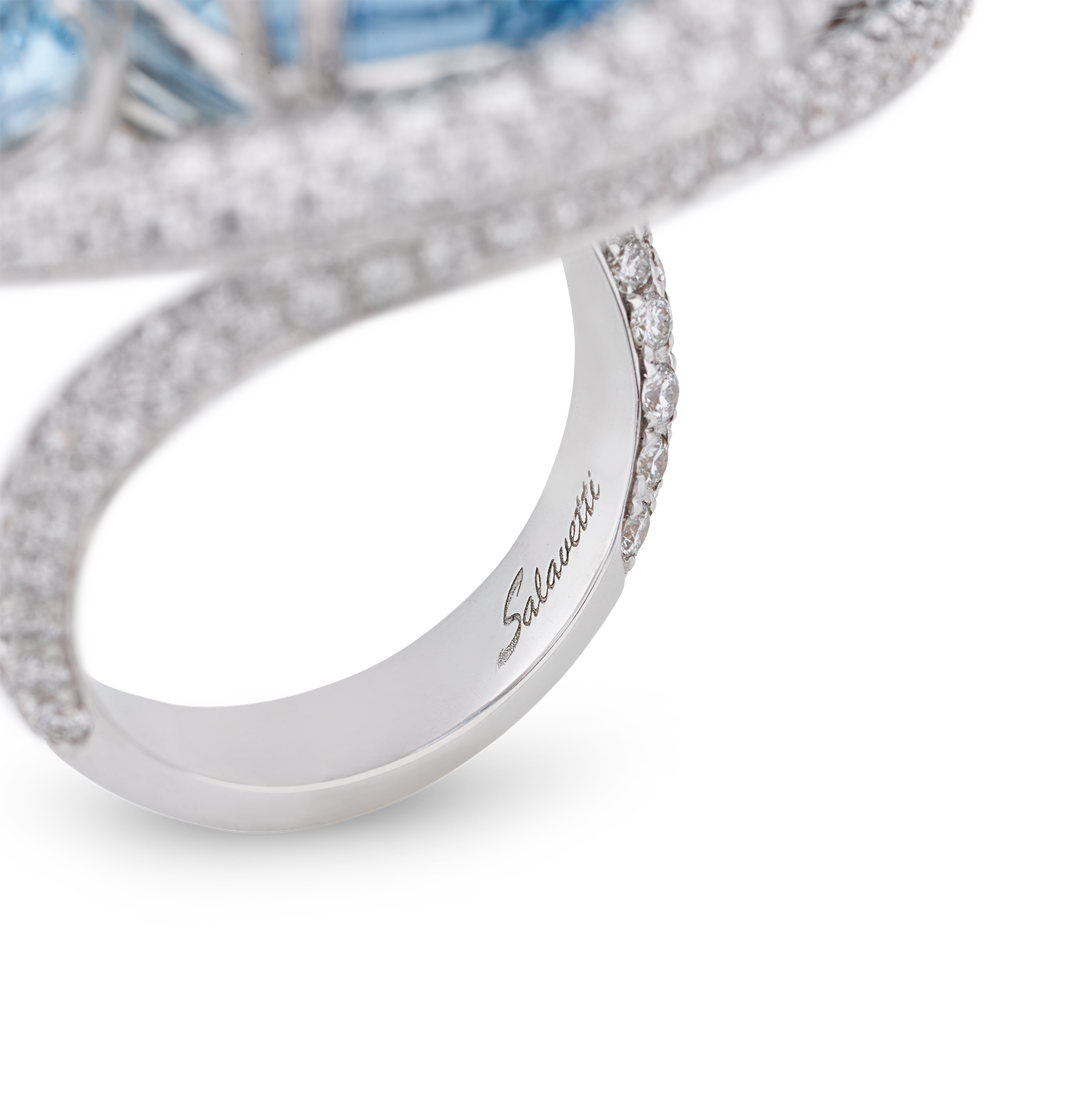 Salavetti Unheated Aquamarine Ring, 33.83 Carats