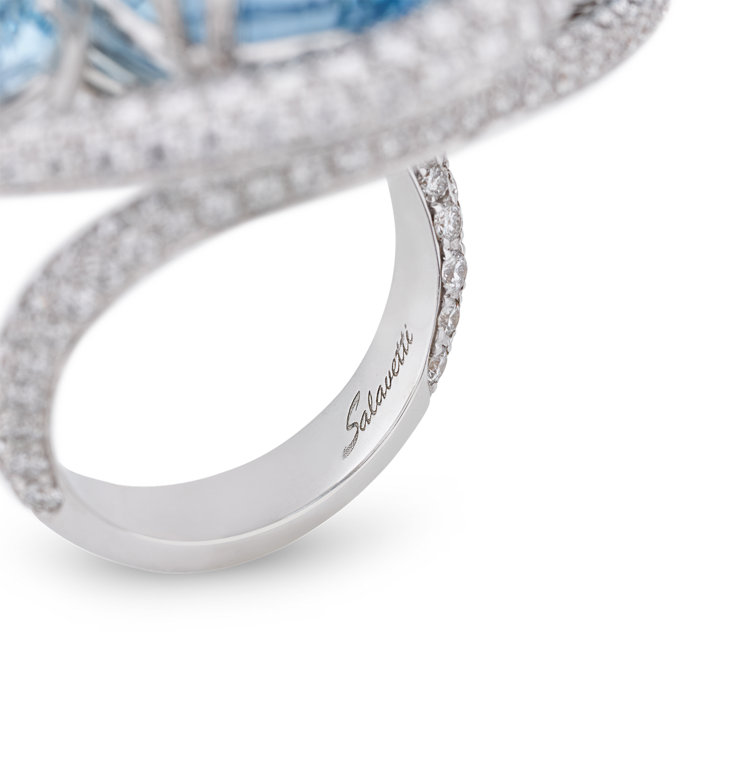 Salavetti Unheated Aquamarine Ring, 33.83 Carats