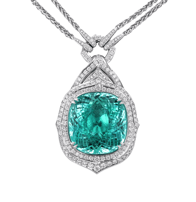 Kat Florence Paraiba Tourmaline Necklace, 76.53 Carats