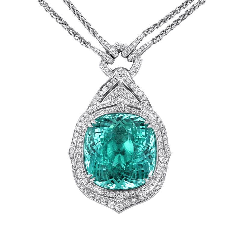 Kat Florence Paraiba Tourmaline Necklace, 76.53 Carats