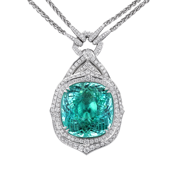 Kat Florence Paraiba Tourmaline Necklace, 76.53 Carats
