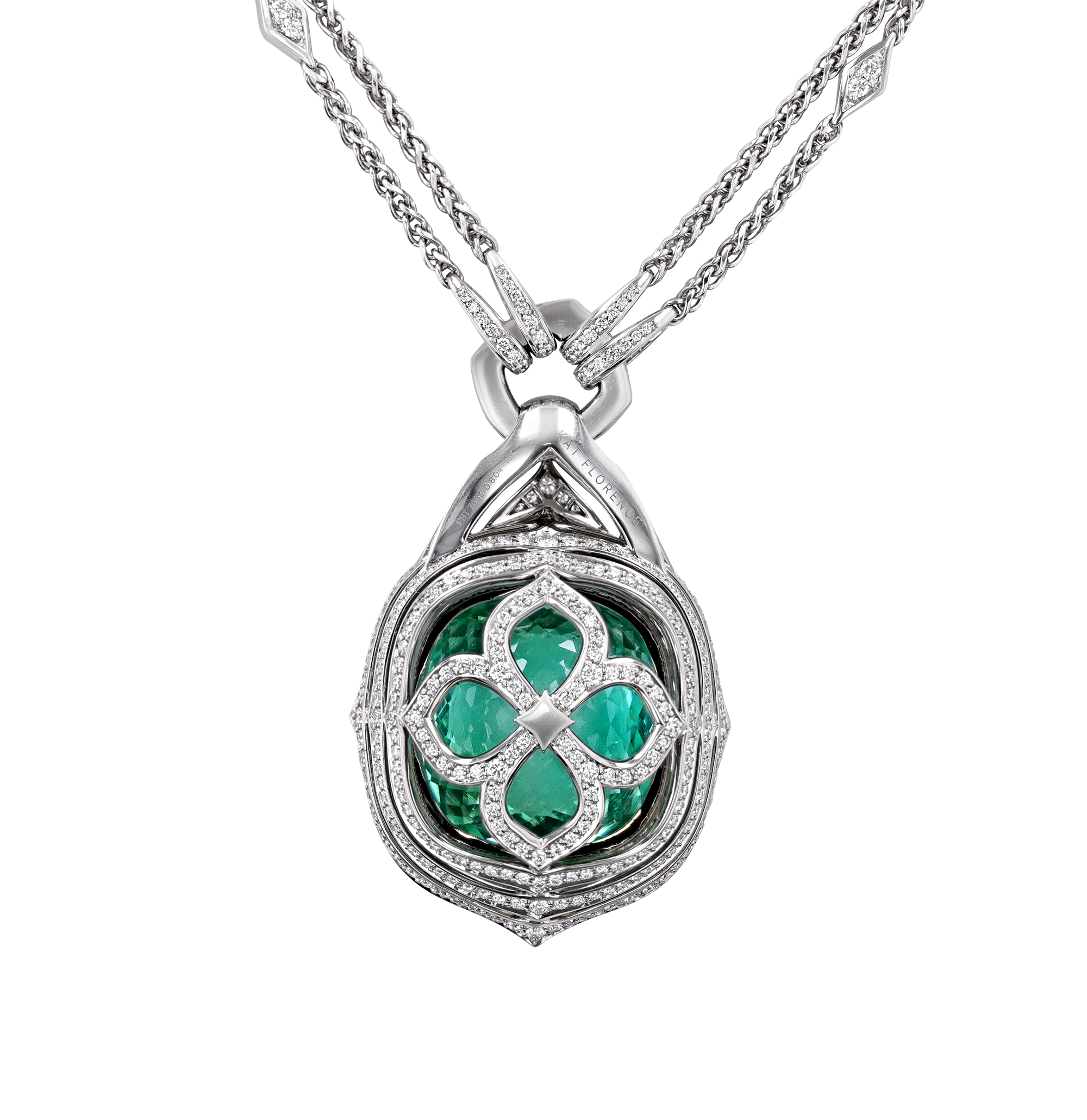 Kat Florence Paraiba Tourmaline Necklace, 76.53 Carats