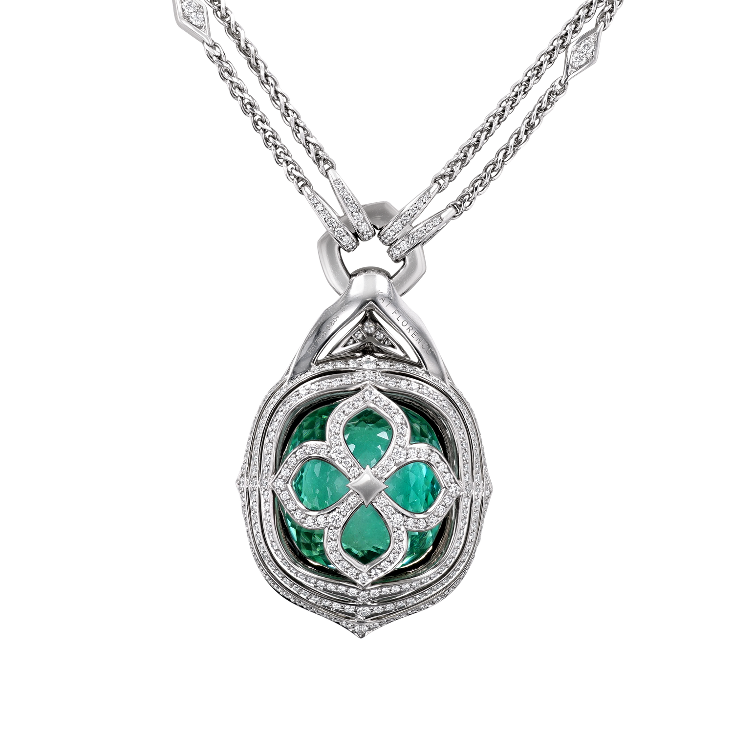 Kat Florence Paraiba Tourmaline Necklace, 76.53 Carats