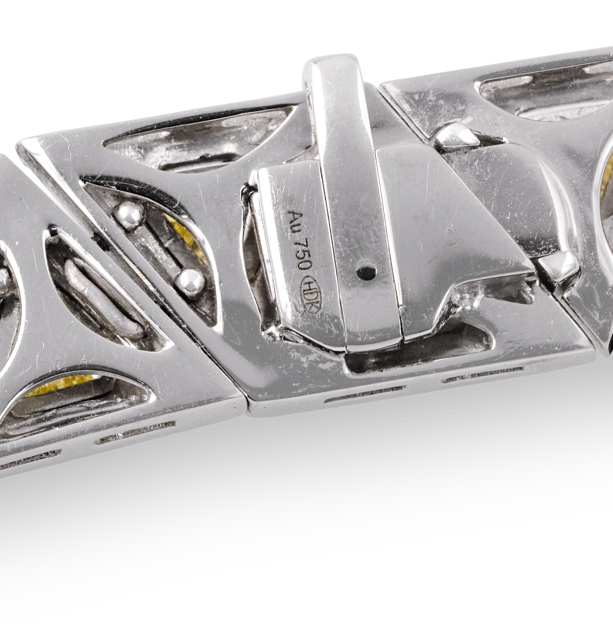 Krieger Yellow and White Diamond Necklace