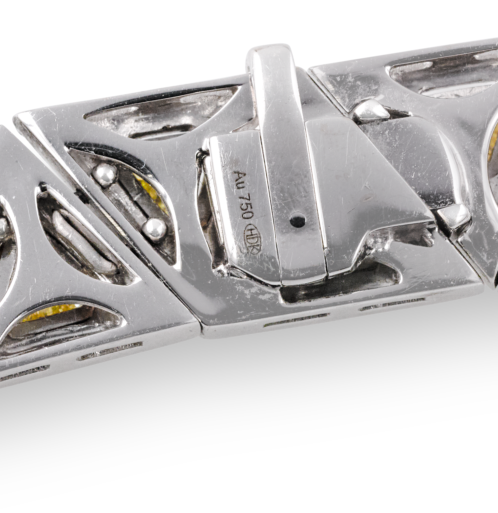 Krieger Yellow and White Diamond Necklace