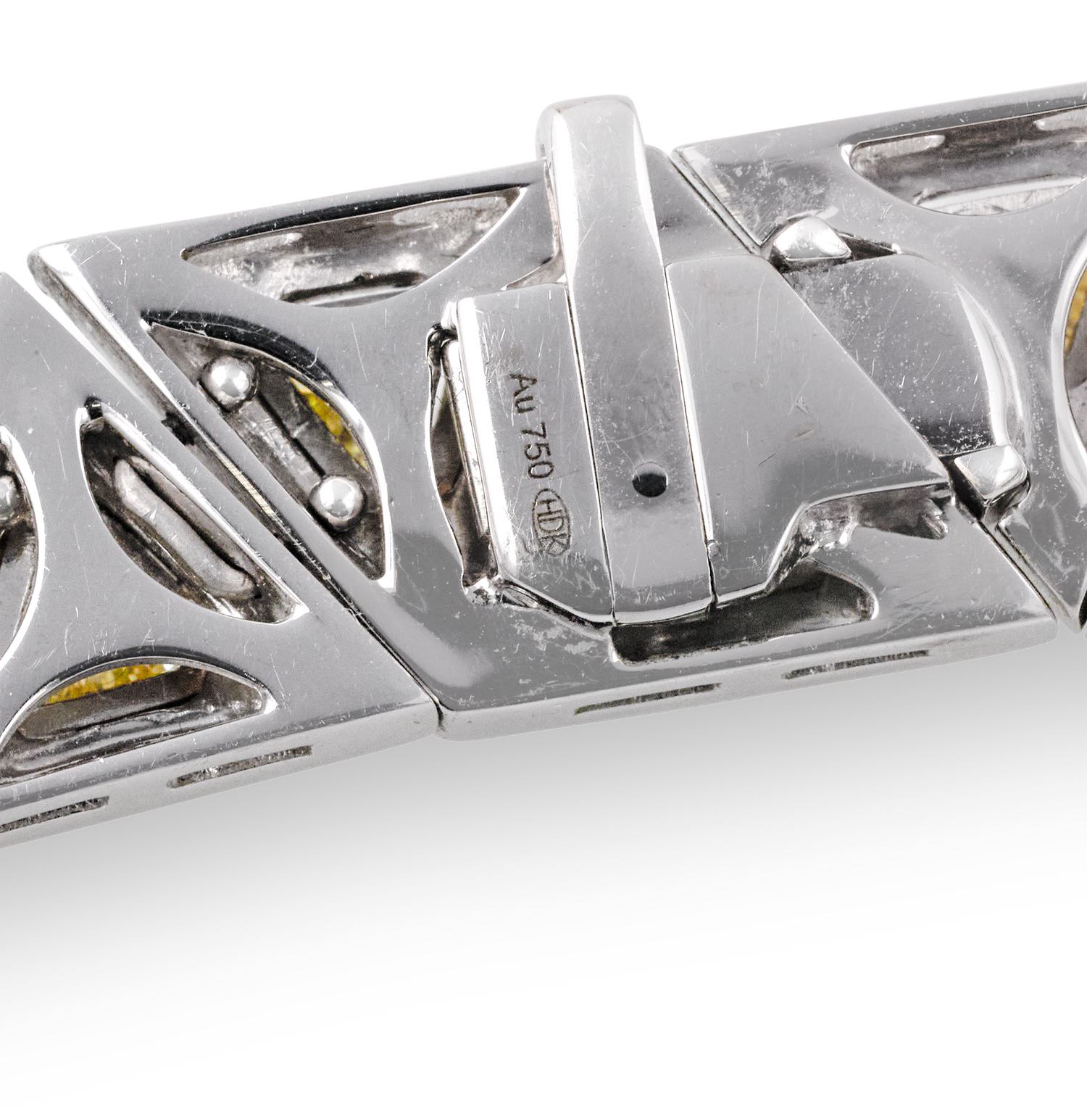 Krieger Yellow and White Diamond Necklace