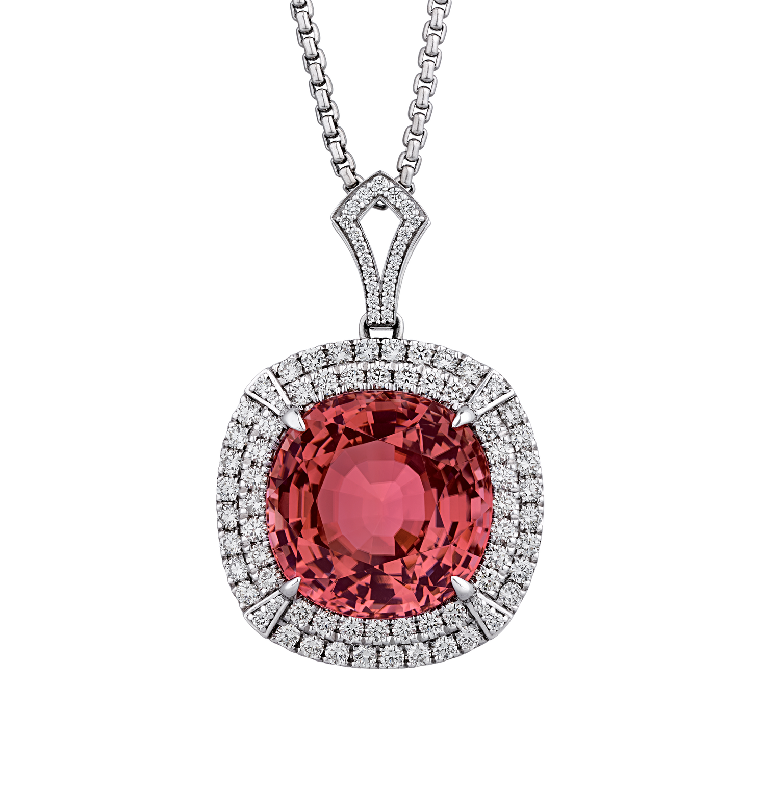 Pink Tourmaline Pendant, 77.93 Carats