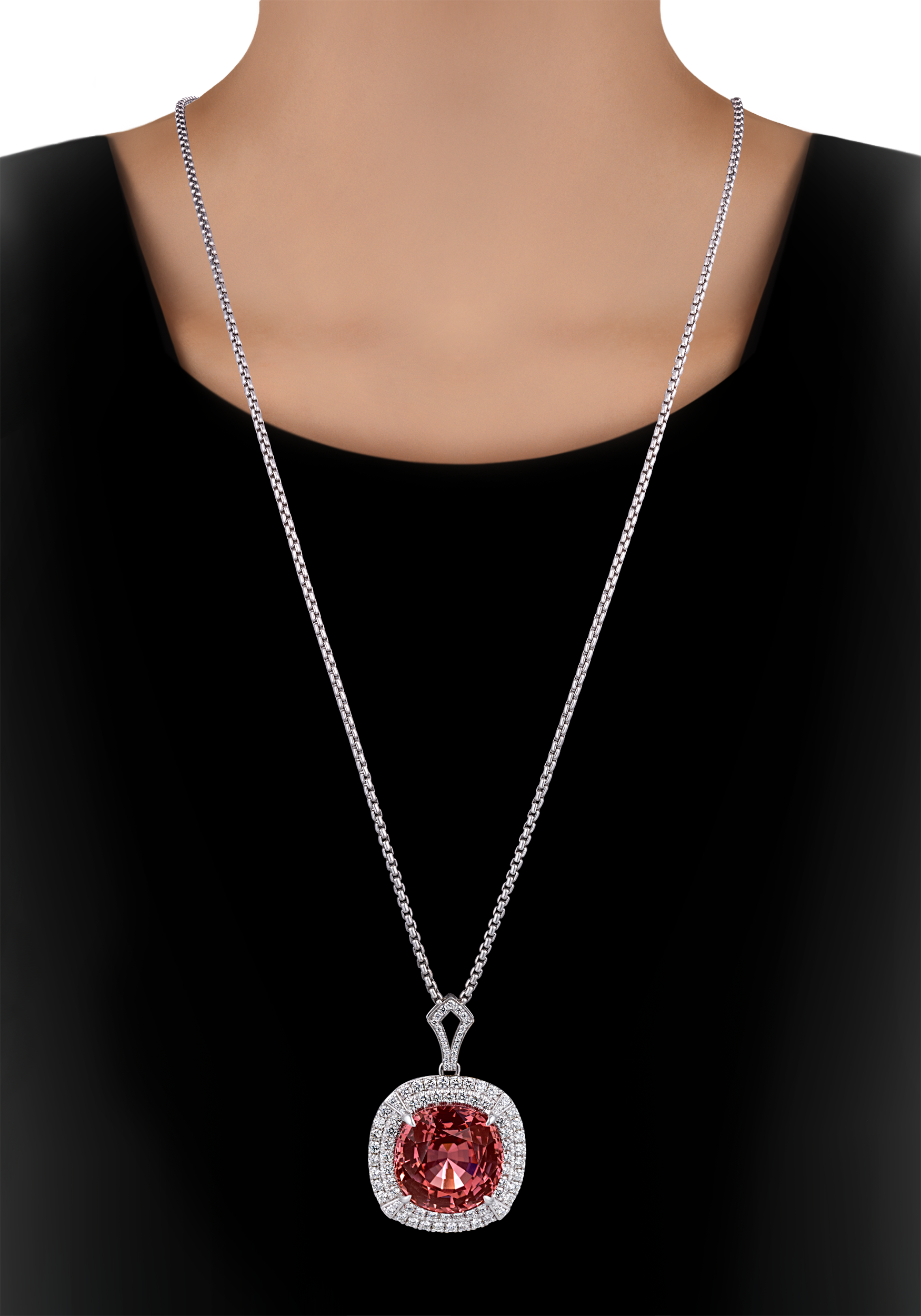 Pink Tourmaline Pendant, 77.93 Carats