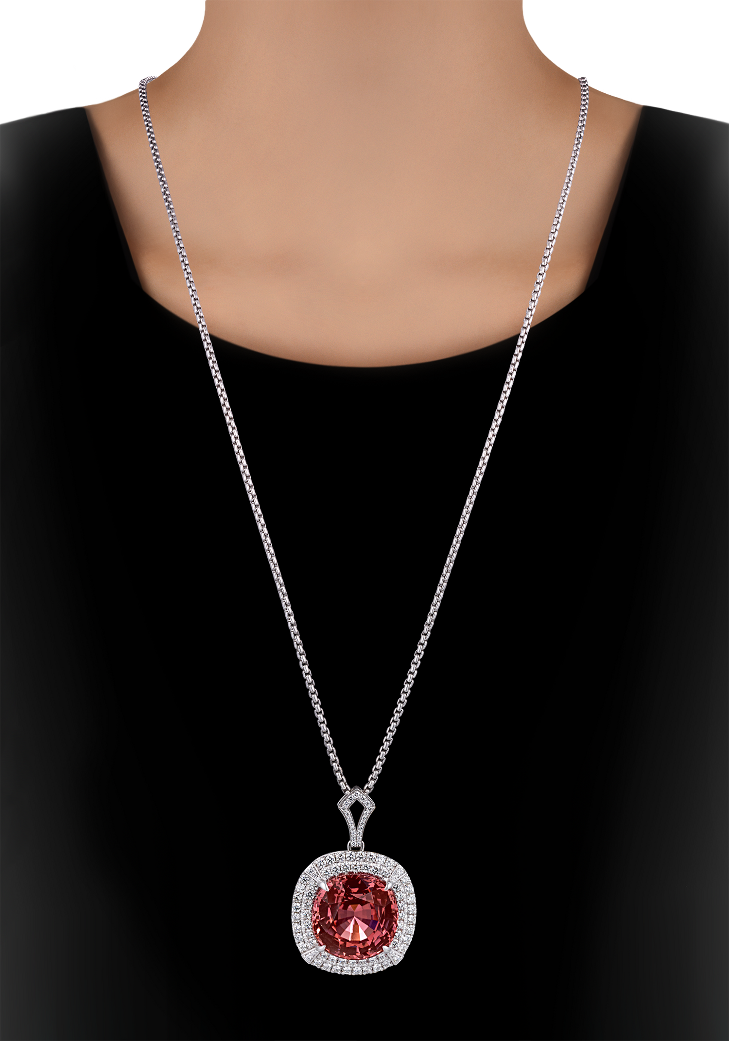 Pink Tourmaline Pendant, 77.93 Carats