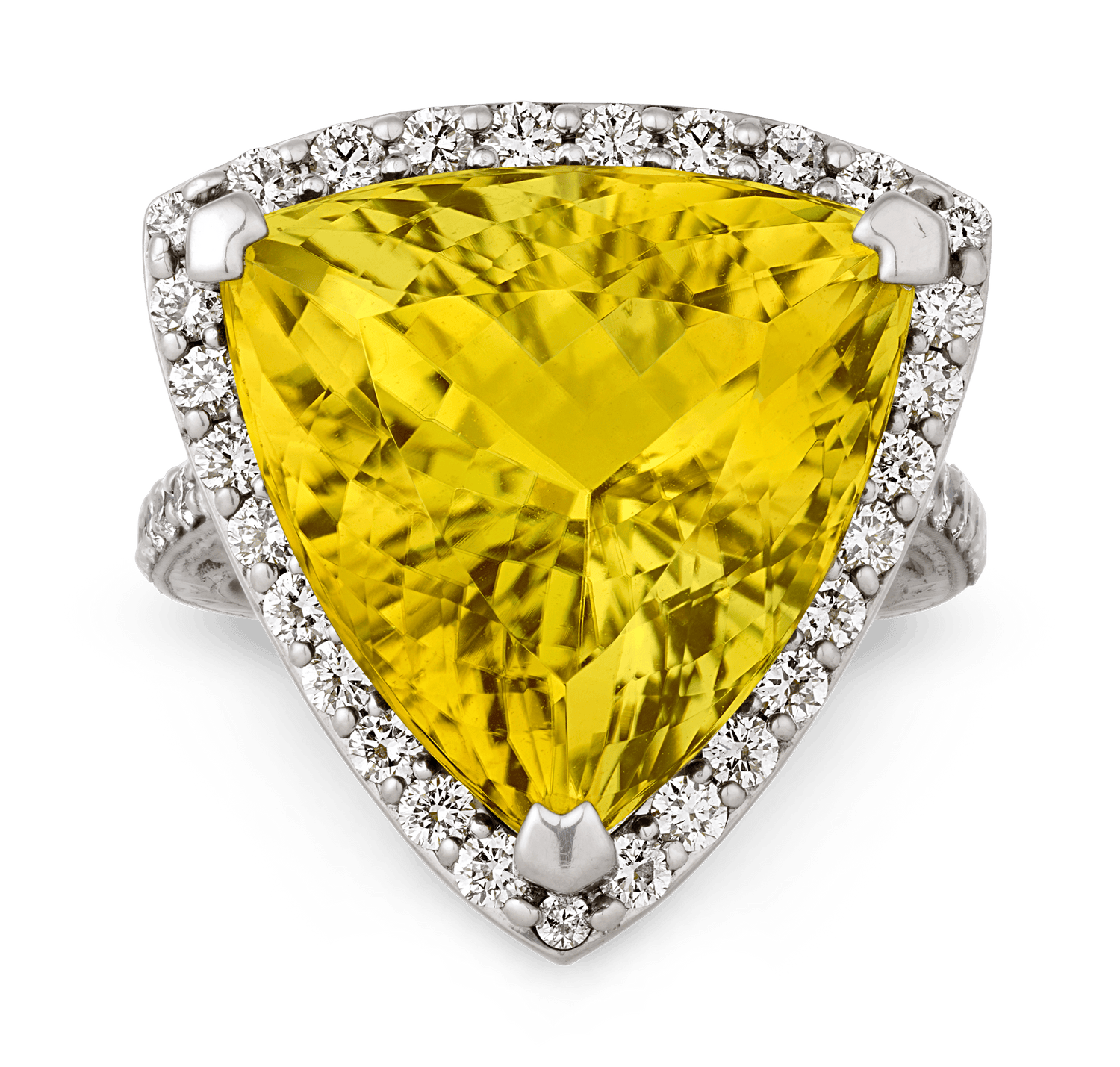 Canary Yellow Tourmaline Ring, 18.23 Carats