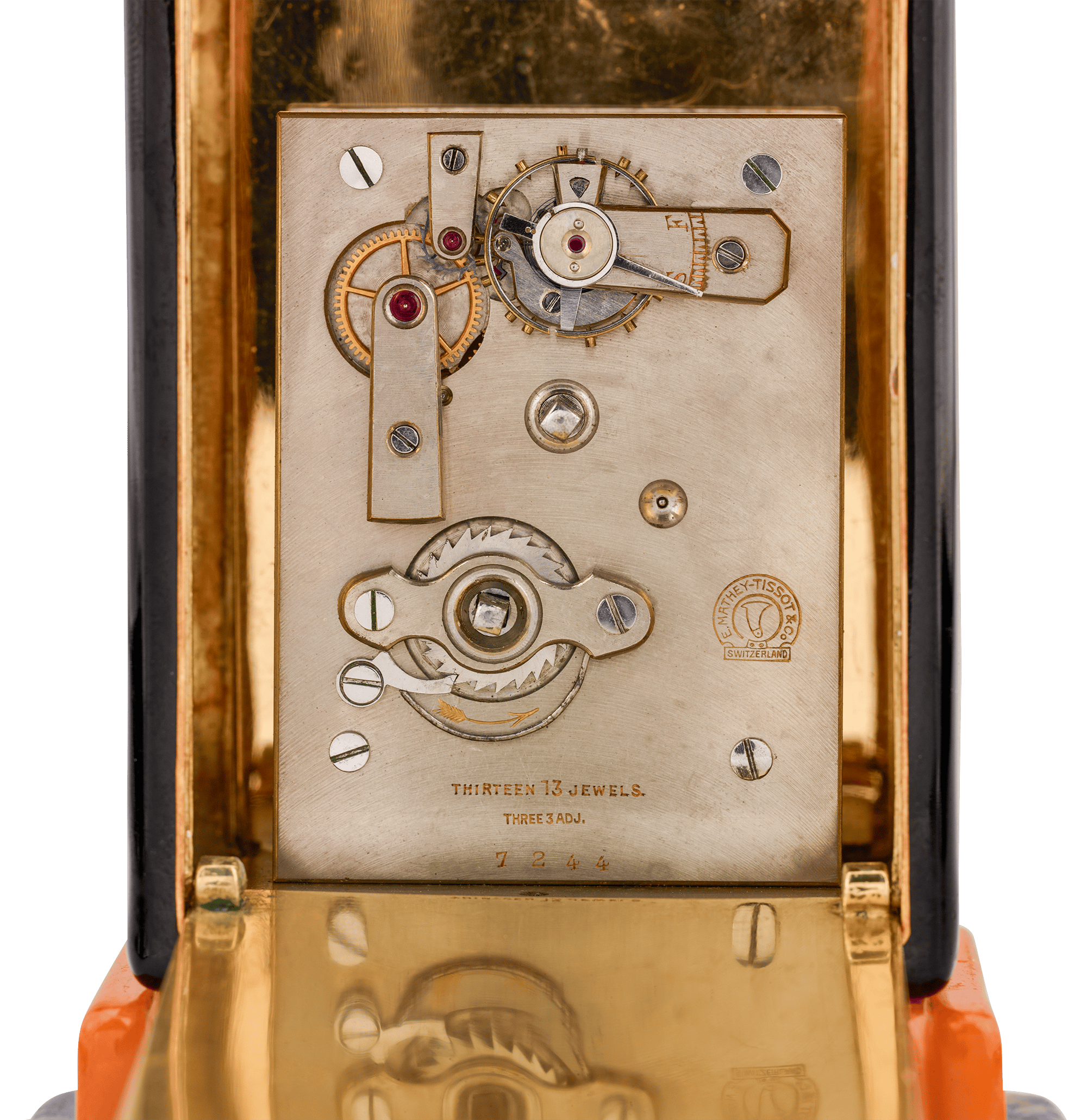 Marcus & Co. Art Deco Cloisonné Enamel Desk Clock