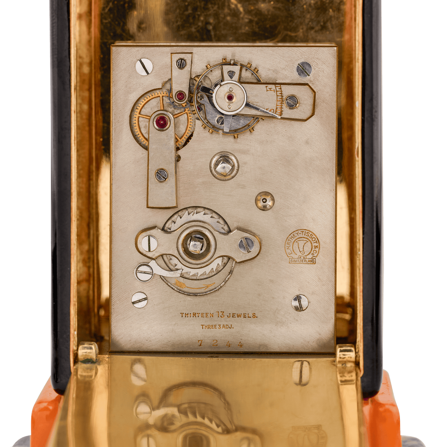 Marcus & Co. Art Deco Cloisonné Enamel Desk Clock